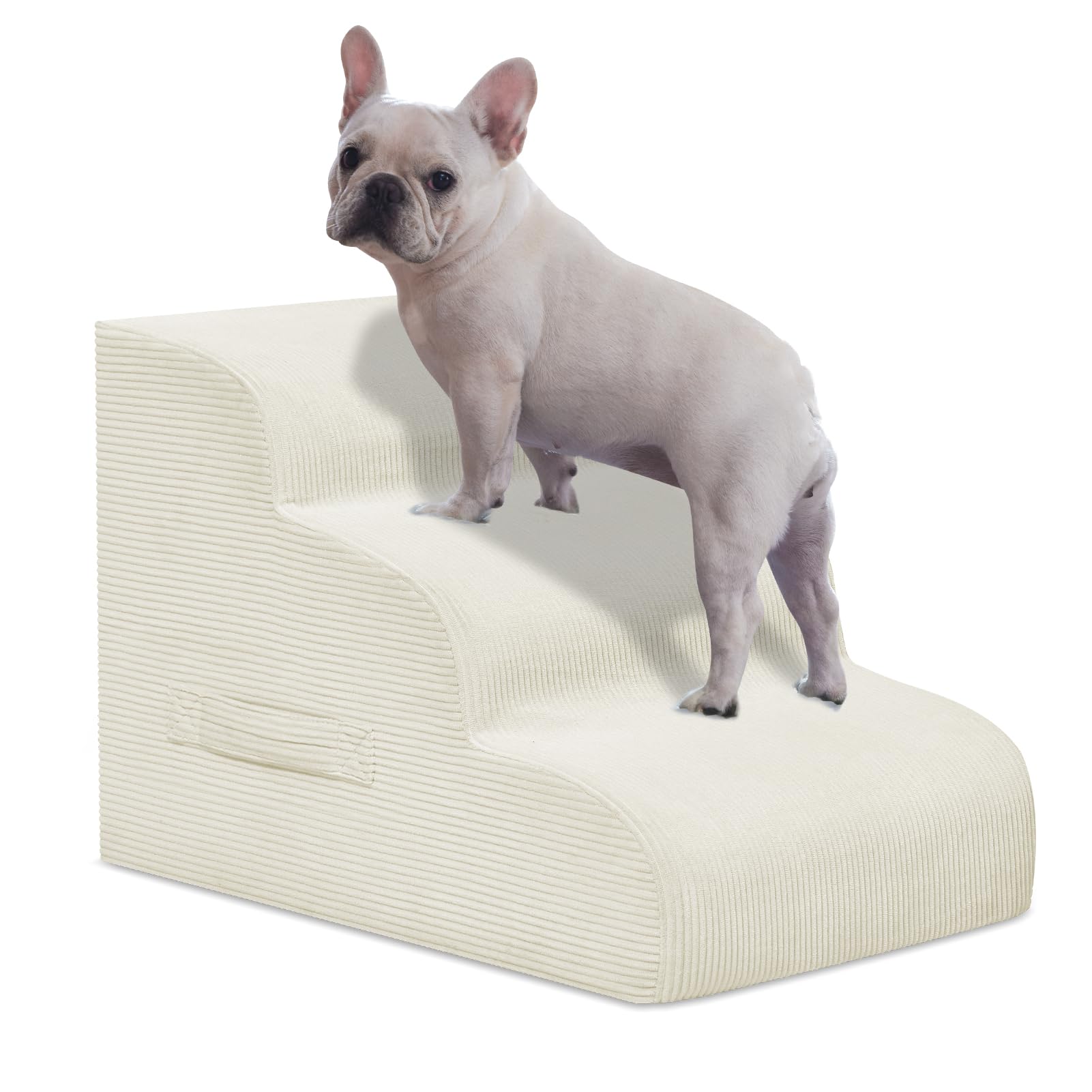Mesa Lemon Dog Steps For Small Dogs, 3-Step Pet Ramp Stairs For High Beds And Sofa, Non-Slip Pet Stairs For Small Dogs And Cats,