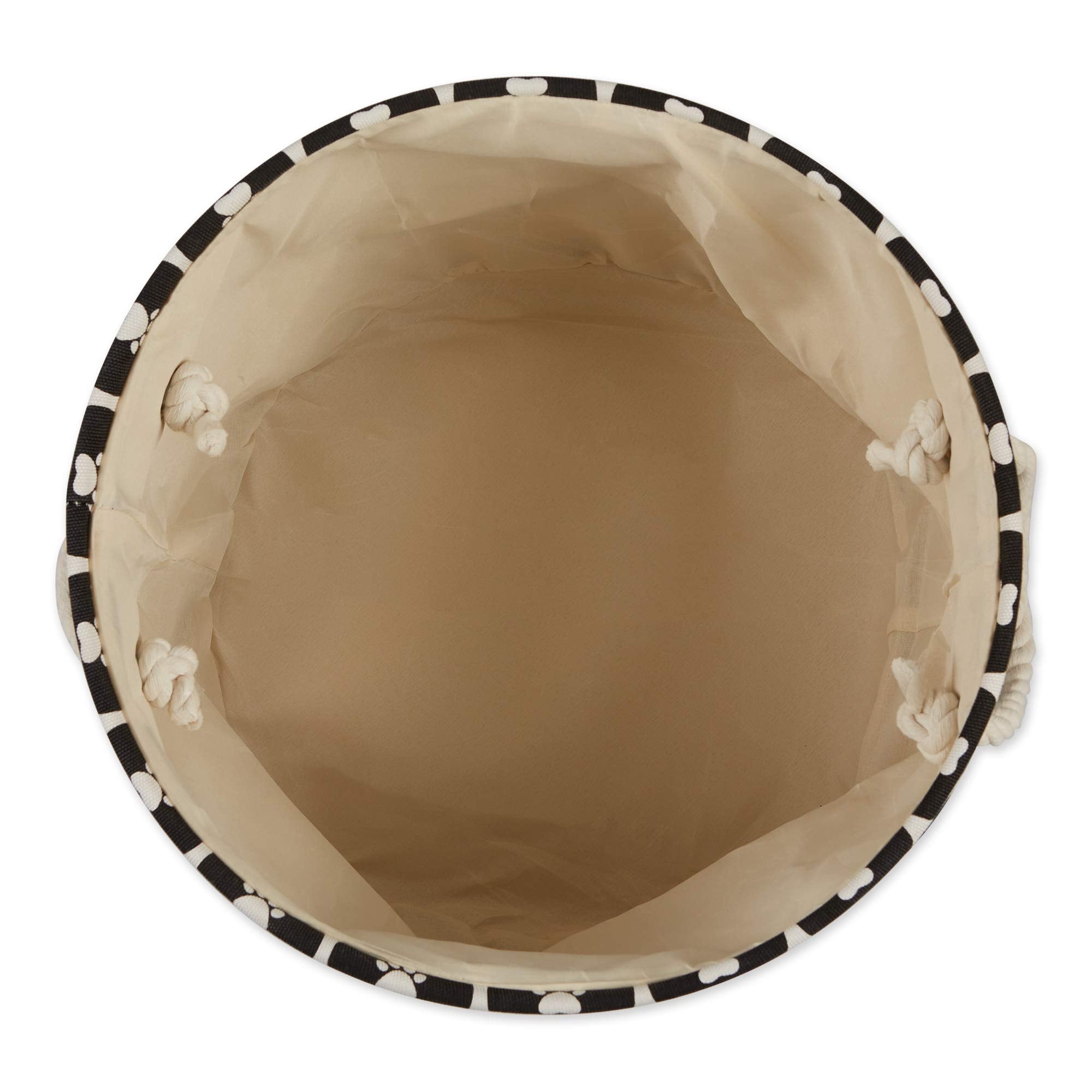 Bone Dry 6192 Pet Storage Collection Lattice Paw Print, Large Round, Black