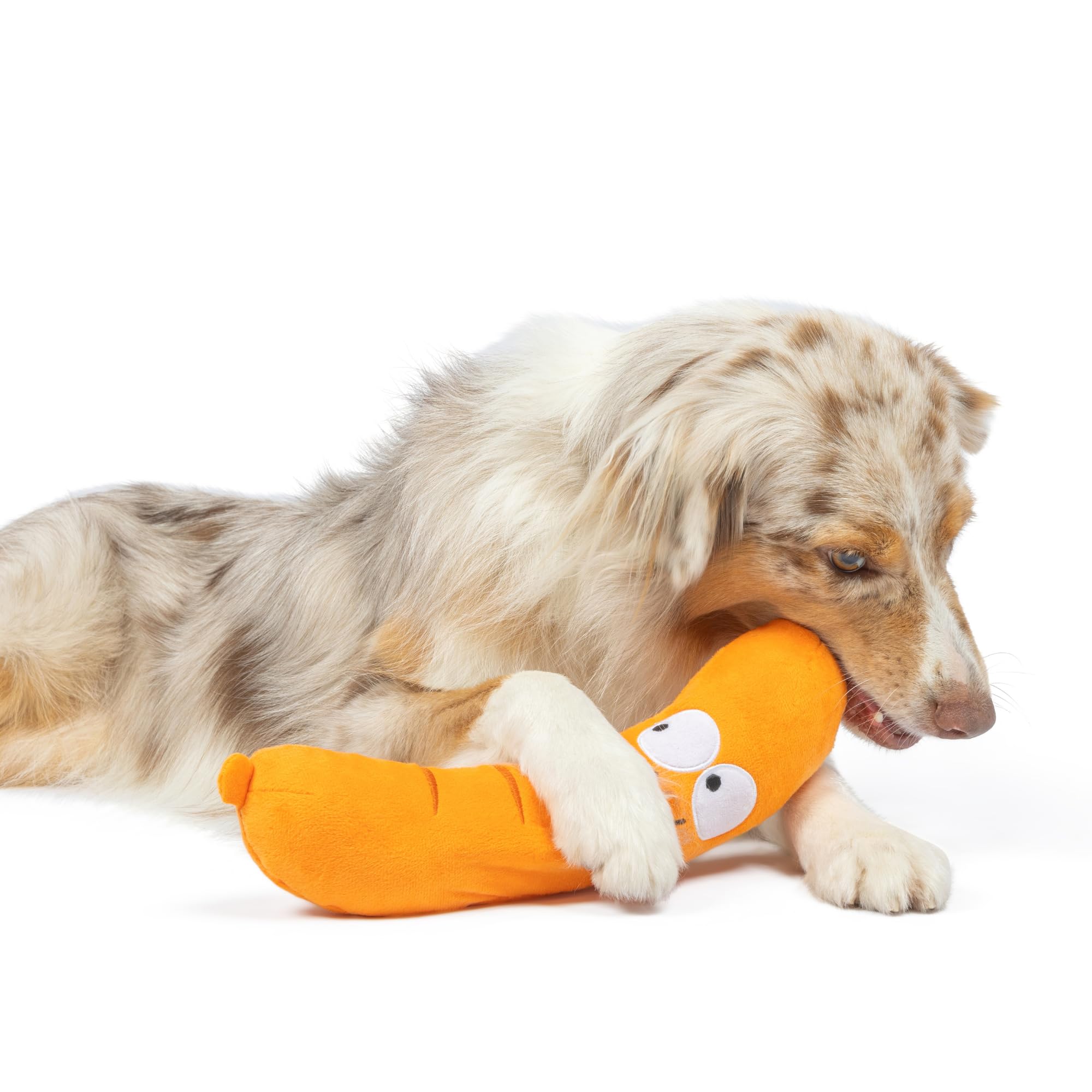 Huxley & Kent For Dogs - Sammy Sausage (Small) - Power Plush Dog Toy With Squeaker - Fun, Durable - H&K Squeaky Funny Dog Toy
