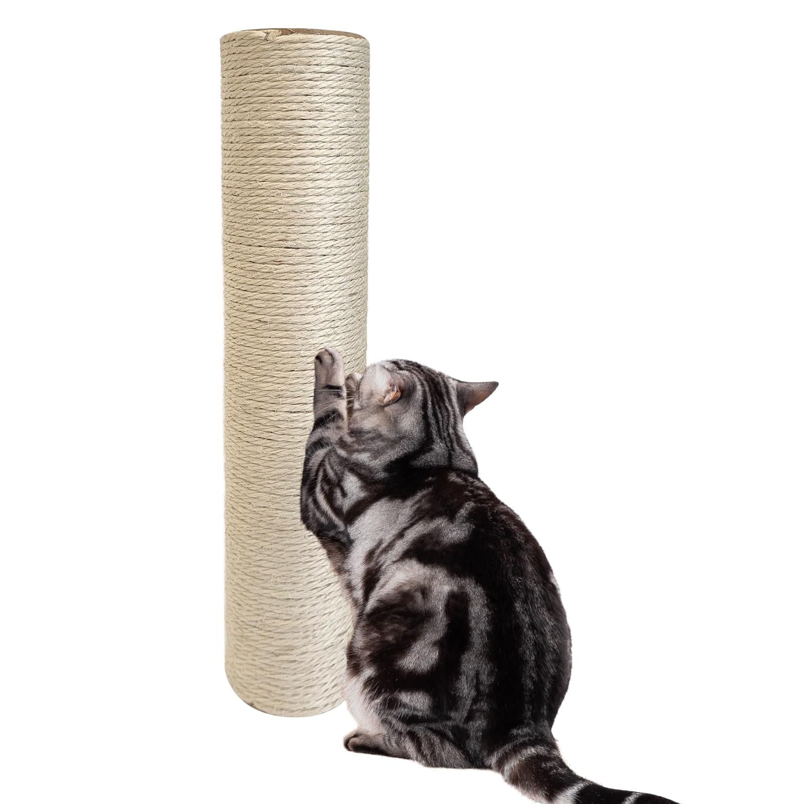 Cat Scratch Post, 8,11.8,15.7,19.6,31.5Inch Sisal Pole Cat Tree Replacement Post With M8 Screws, Indoor Cat Tower Spare Furnitur