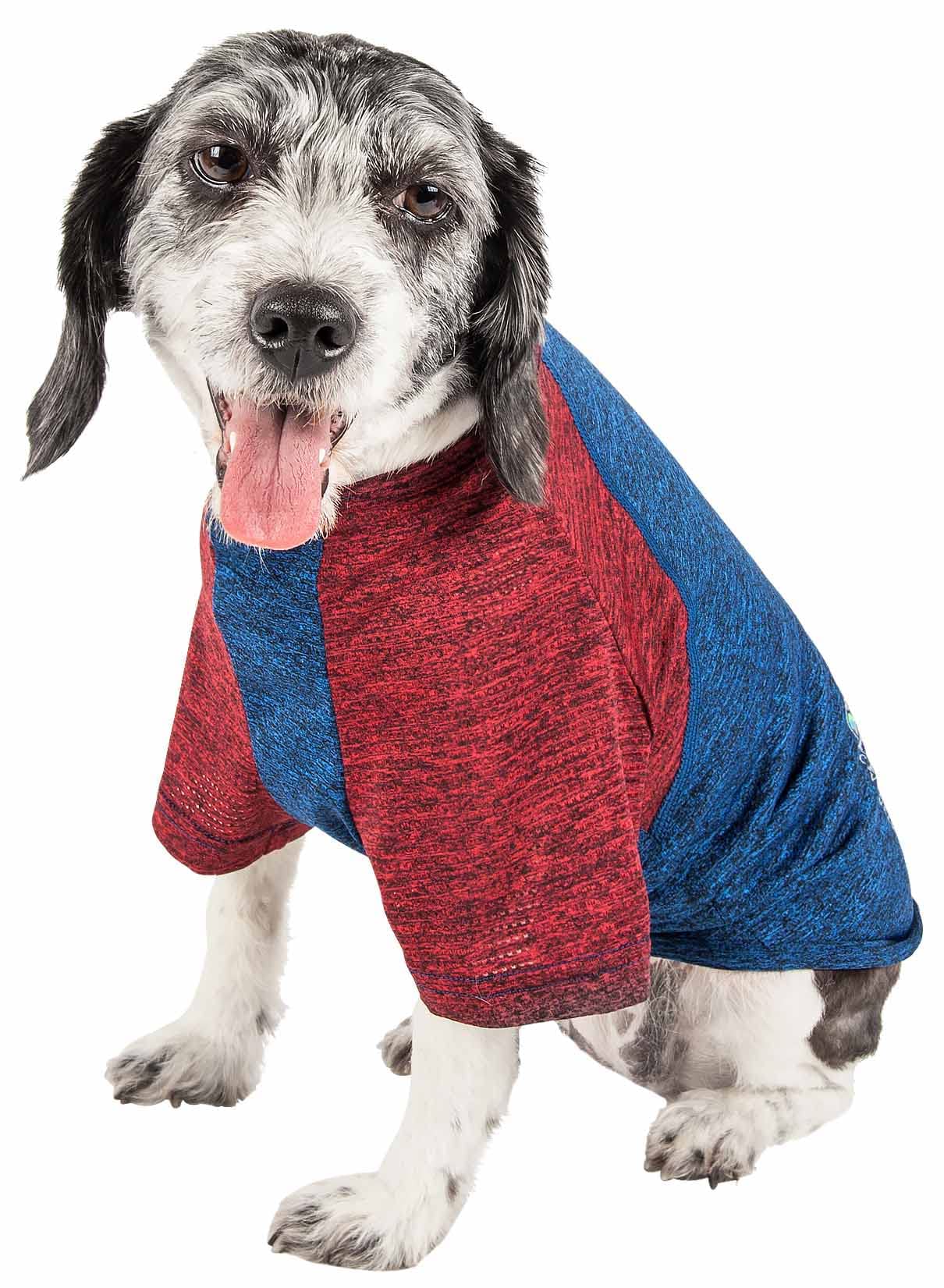 Pet Life ® Active 'Hybreed' 4-Way Stretch Two-Toned Performance Dog T-Shirt X-Large