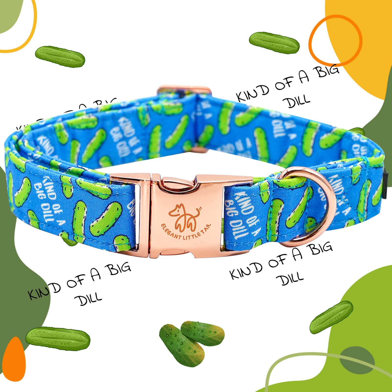 Elegant Little Tail Dog Collar, Blue Bear Pattern Pet Collar Durable Cute Dog Collars Male Or Female Pet Gift Adjustable Dog Col