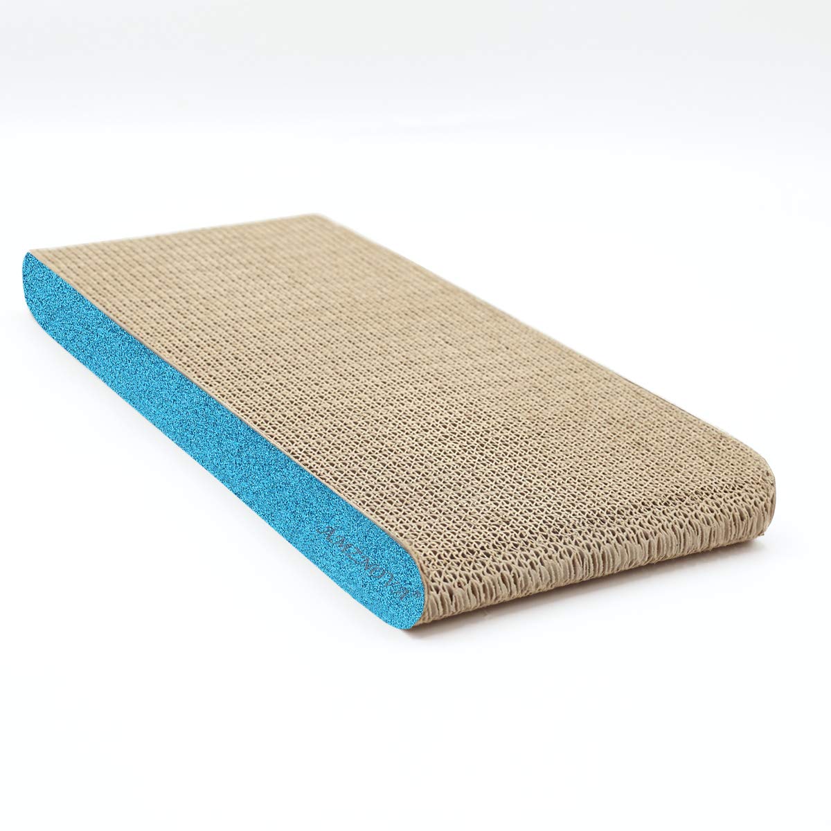 Amznova Cat Scratcher, Cardboard Cat Scratchers, Durable & Recyclable Scratch Pad, Colors Series, Narrow, Glitter Blue