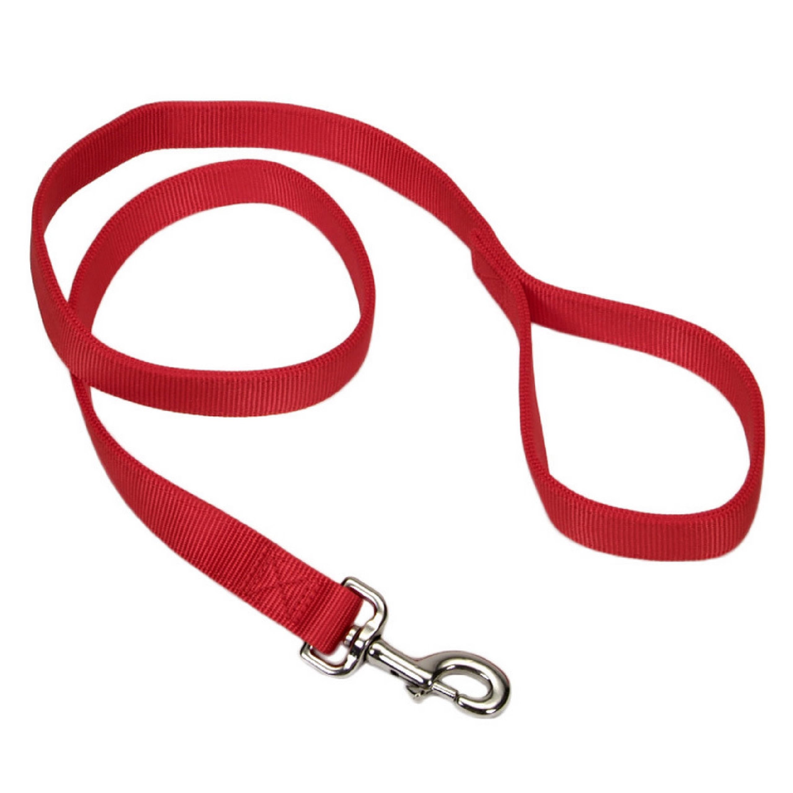 Coastal Pet Double-Ply Dog Leash - Bolt Snap Attachment To Collars And Harnesses - Nylon Dog Walking Leash For Small, Medium And Large Dogs - Red - 1' X 4'