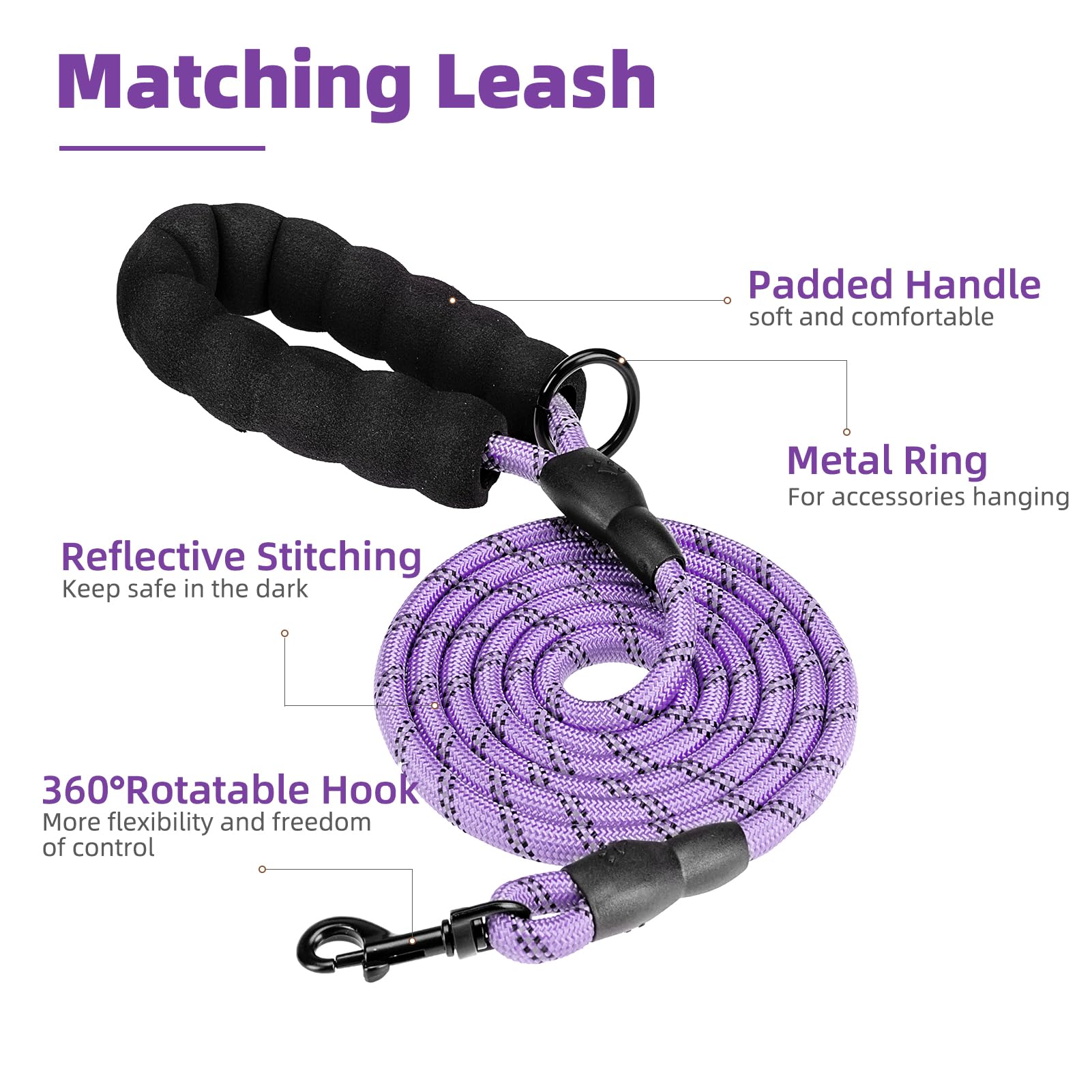 Pupteck No Pull Dog Harness Medium Sized, Adjustable Reflective Dog Harness With Handle Easy Control, Comfortable Soft Padded Pe