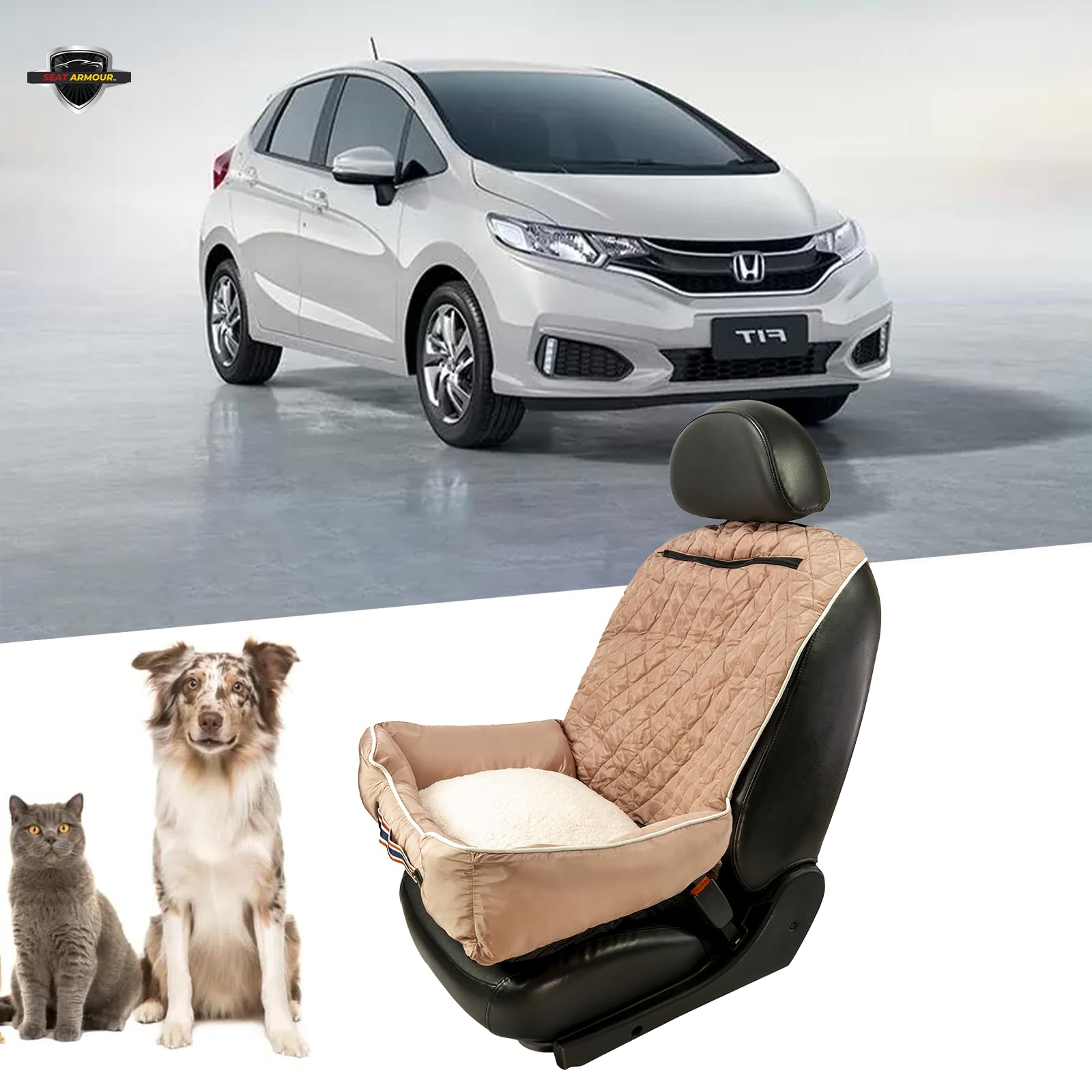 Comfort Tan Pet Bed and Car Seat