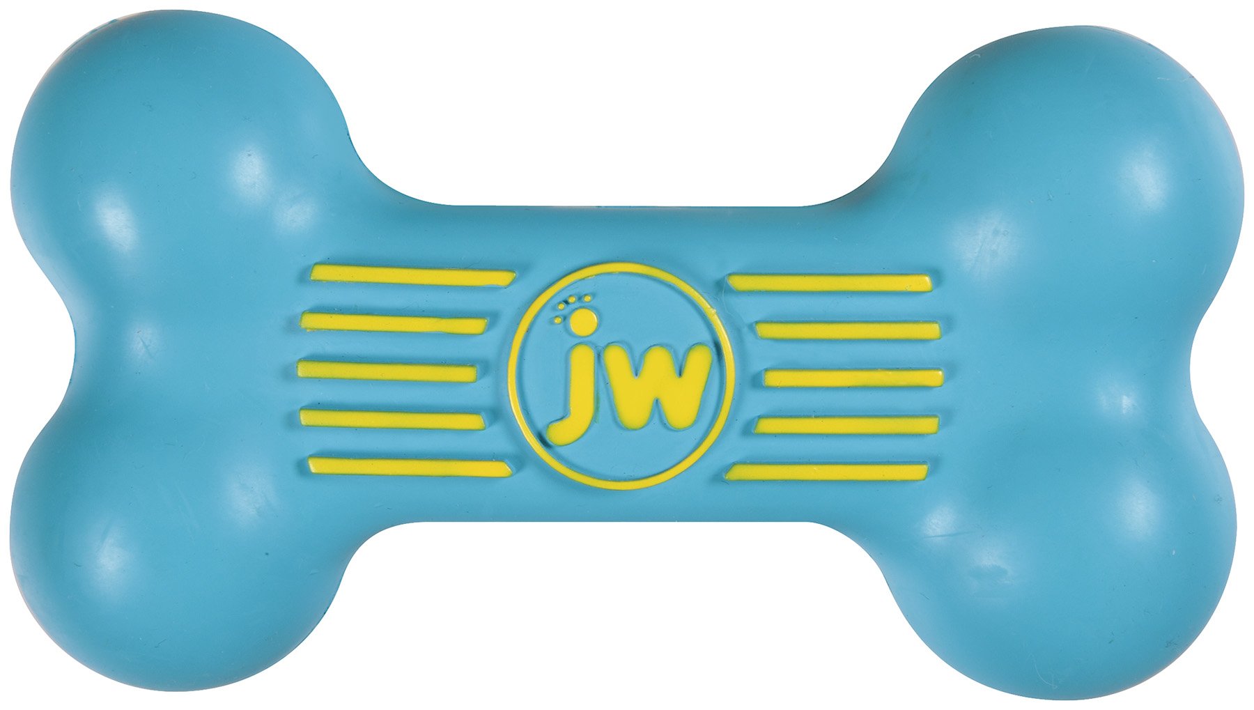JW iSqueak Bone Durable Natural Rubber Dog Toy (Assorted Colors)
