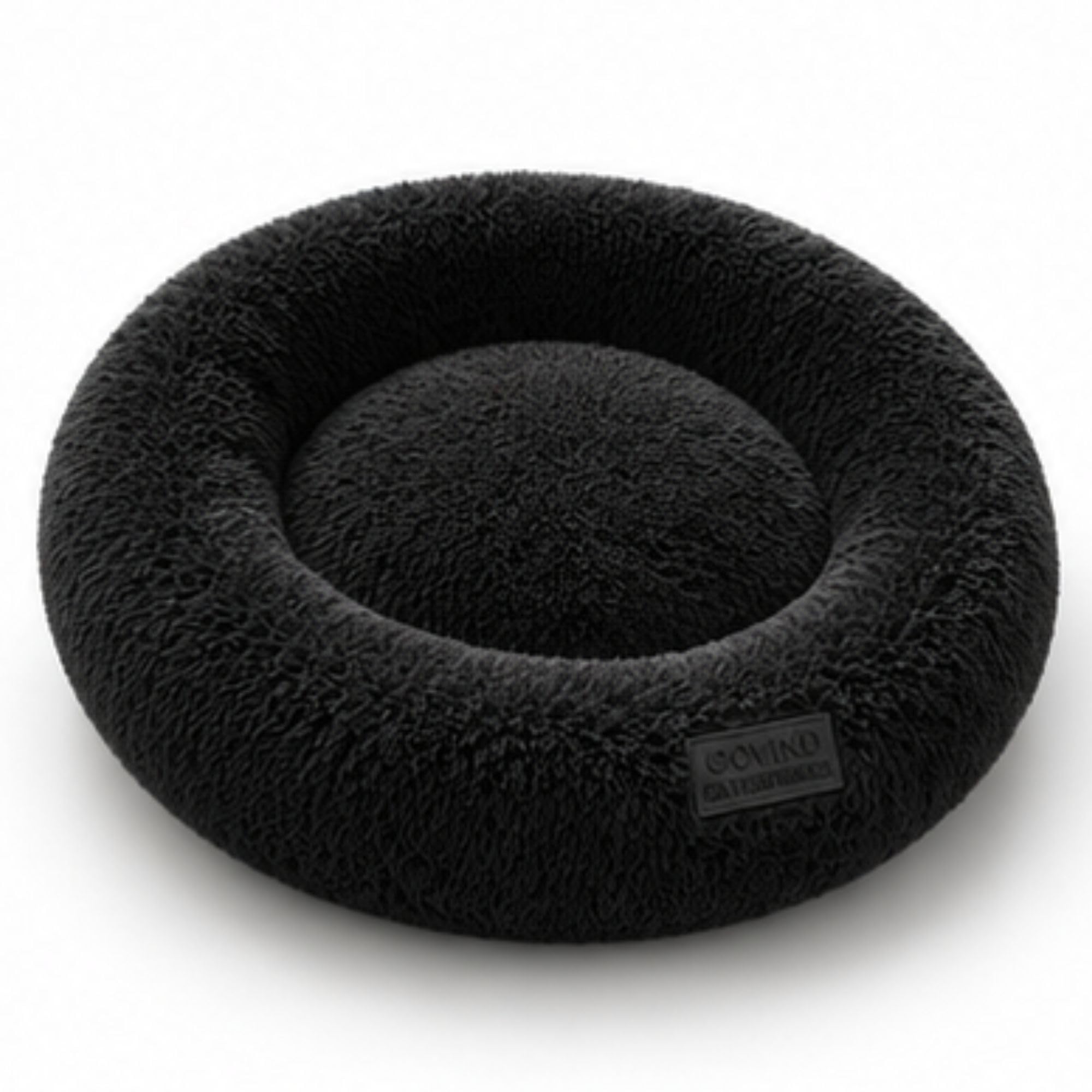 Govind Enterprises Premium Dog Bed Black, Ultra Soft Pet Bed with Raised Rim Support and AntiSkid Base, Small
