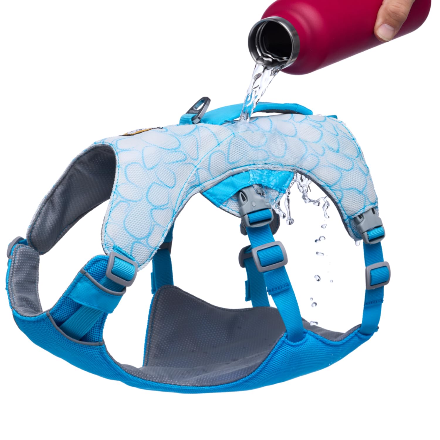 Ruffwear, Swamp Cooler Dog Harness, Lightweight With Evaporative Cooling For Hot Weather, Biolumin Blue, Medium