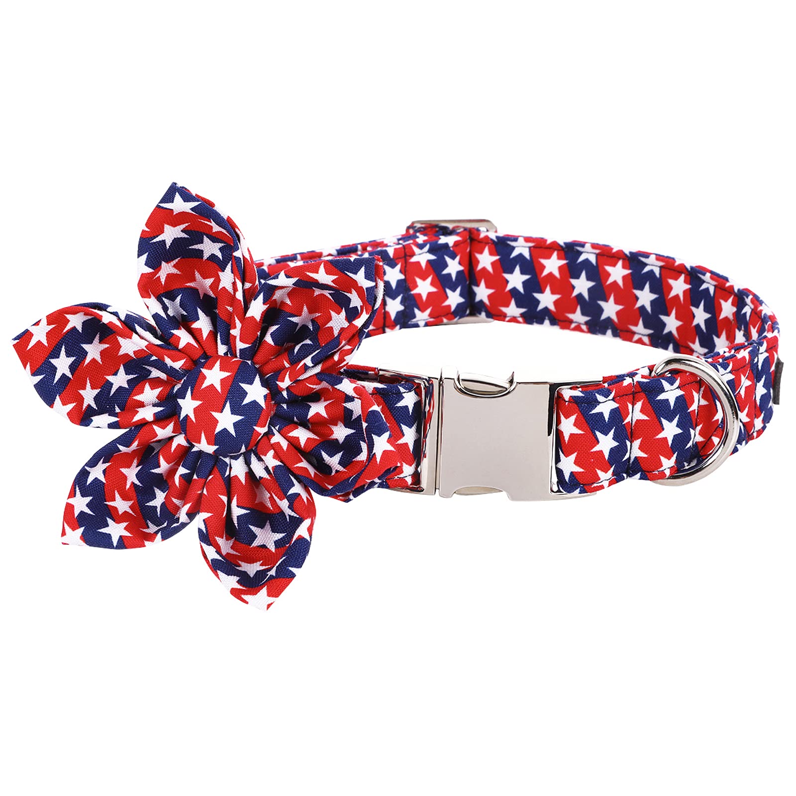 Lionet Paws Dog Collar With Flower, Soft And Comfortable, Adjustable Collar For Small Dogs Girl, Neck 10-16 Inches