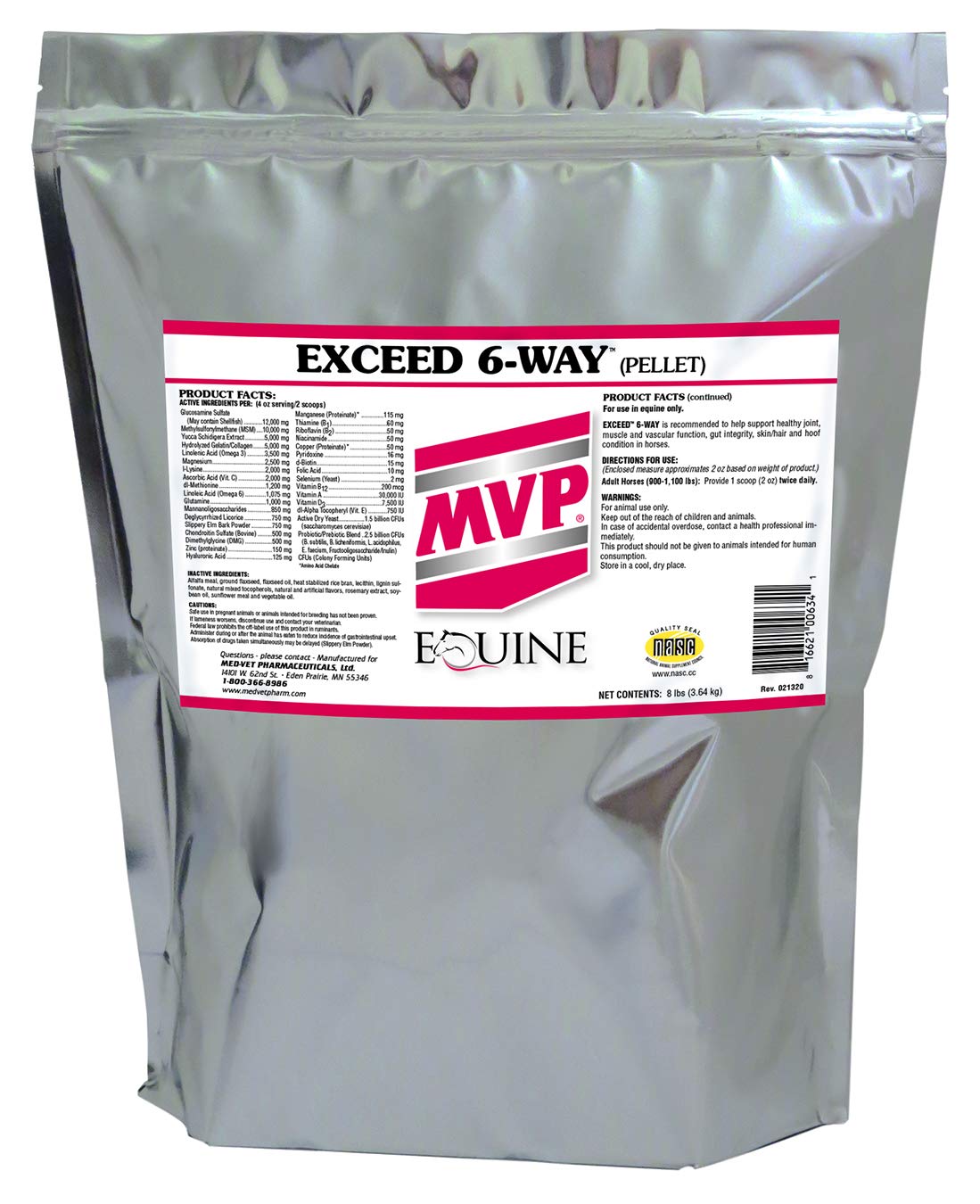MVP Exceed 6-Way (8 lb) All in One High Level Performance Horse Support