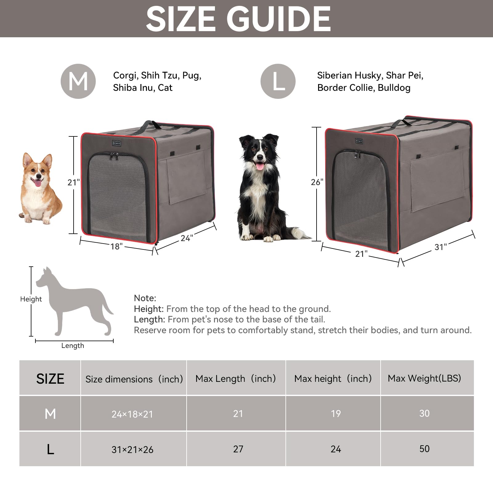 Petsfit Foldable Dog Crate, Small Portable Dog Crate - 21 Inch With Thicken Mat, Easy To Fold, Sturdy And Portable, Perfect For