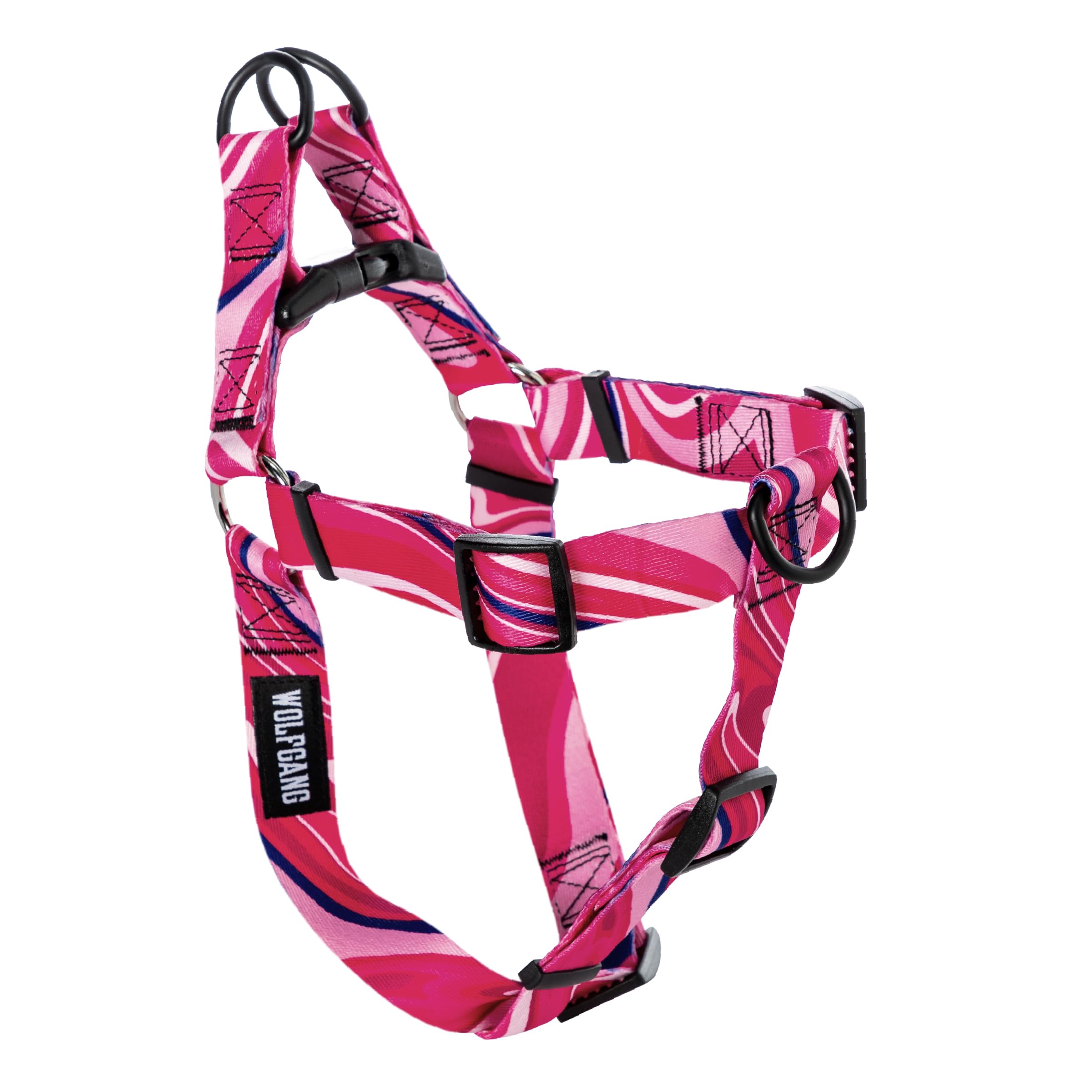 Wolfgang Heavy Duty Adjustable Dog Harness, Pull-Tested for Walking & Training, MarbleSwirl Print, Medium