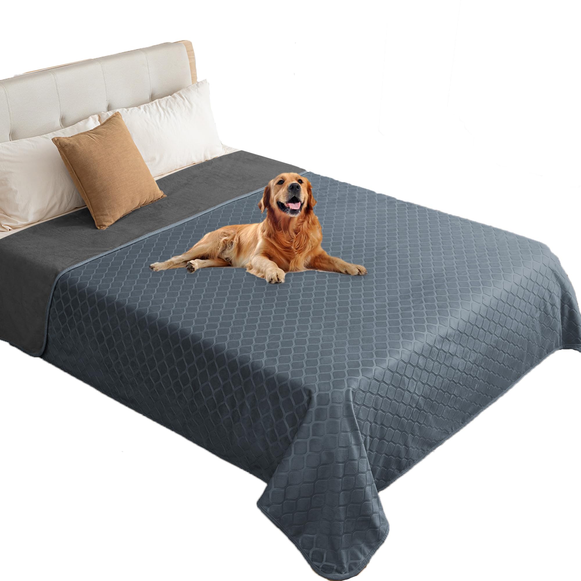 Fuguitex Waterproof Dog Blanket Bed Cover Dog Crystal Velvet Moroccan Fuzzy Cozy Plush Pet Blanket Throw Blanket For Couch Sofa