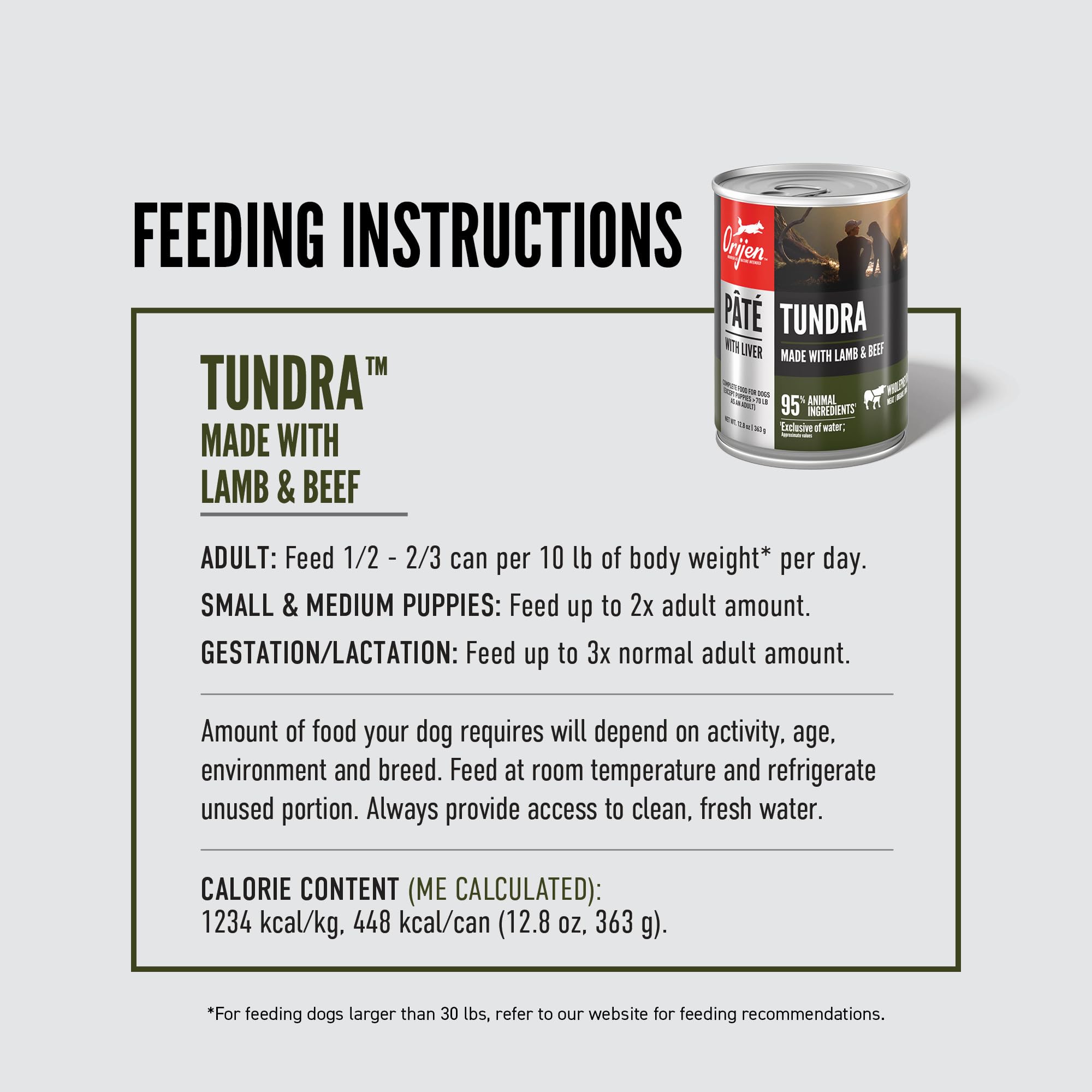 ORIJEN Pate Wet Dog Food Tundra Recipe with Liver 12.8oz Cans (12 Count)