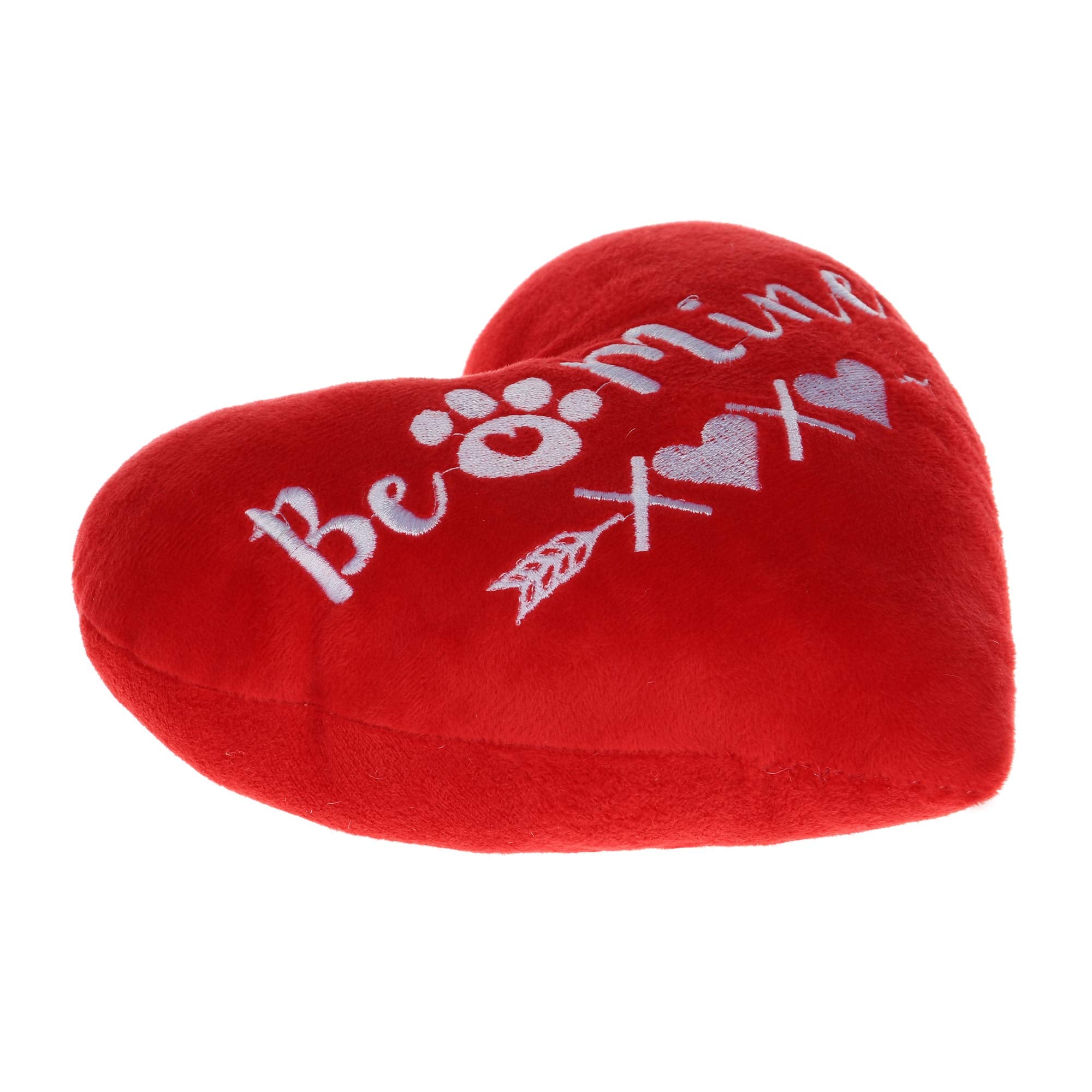 Boombone Valentines Dog Toys, Red Heart Puppy Plush Toy For Small Medium Dogs