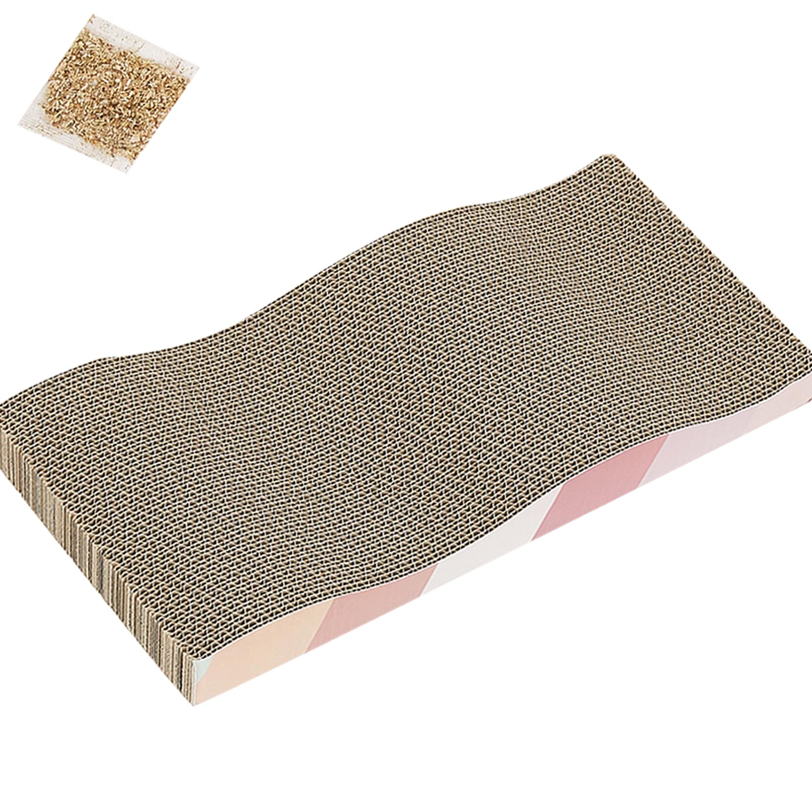 Sidazon Cat Scratch Pad Cardboard Cat Scratchers For Indoor Cats Reversible Large Wide Corrugated With Catnip(1Pcs)