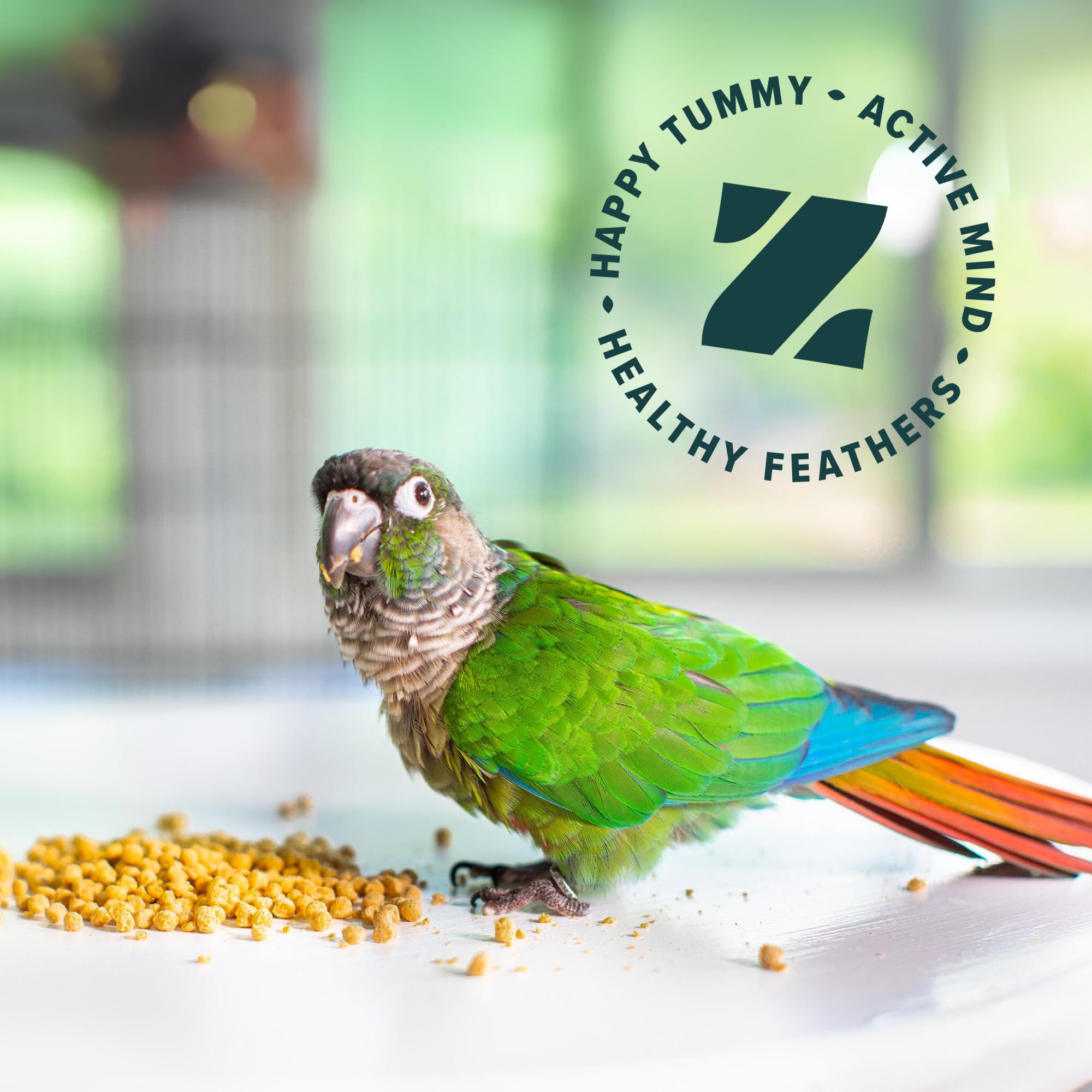 ZuPreem Natural Bird Food, Bird Feed Pellets for Parrot, Conure, Caique, African Grey, Eclectus, Small Cockatoo, Core Nutrition,