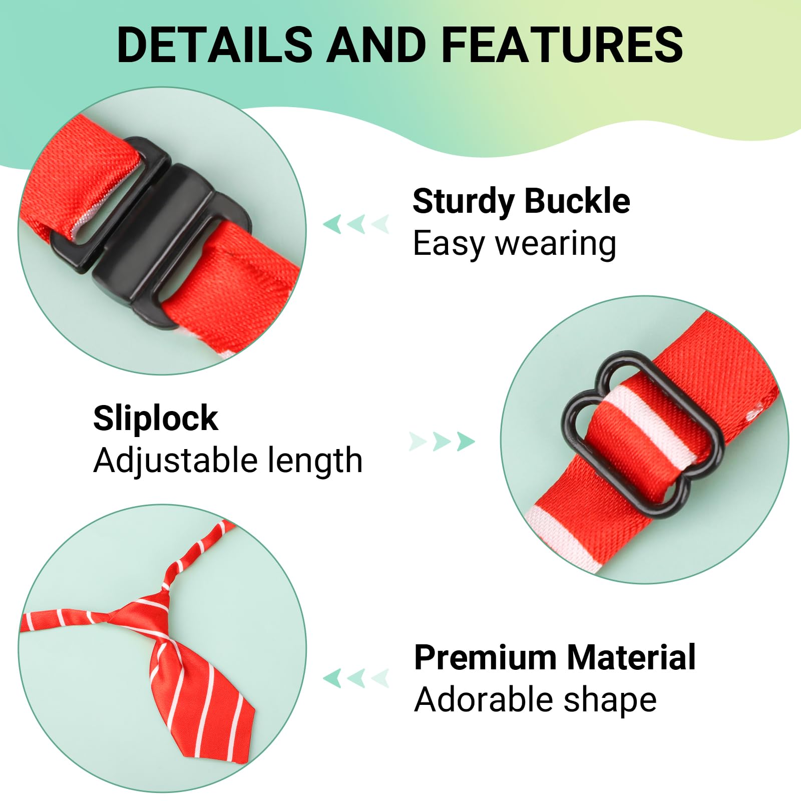 Segarty Dog Ties, 80 Pieces Dog Ties For Small Pets Adjustable Neck Ties Pet Collar Small Cat Neckties For Medium Large Puppy Gr