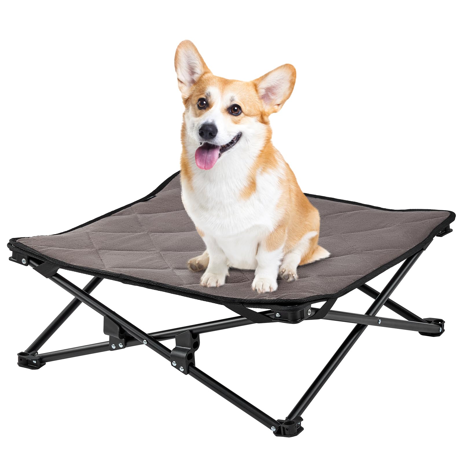 Kingcamp Elevated Dog Bed For Large Dogs, Outdoor Raised Cooling Pet Cot Bed With Washable Breathable Mesh & No-Slip Feet Perfec