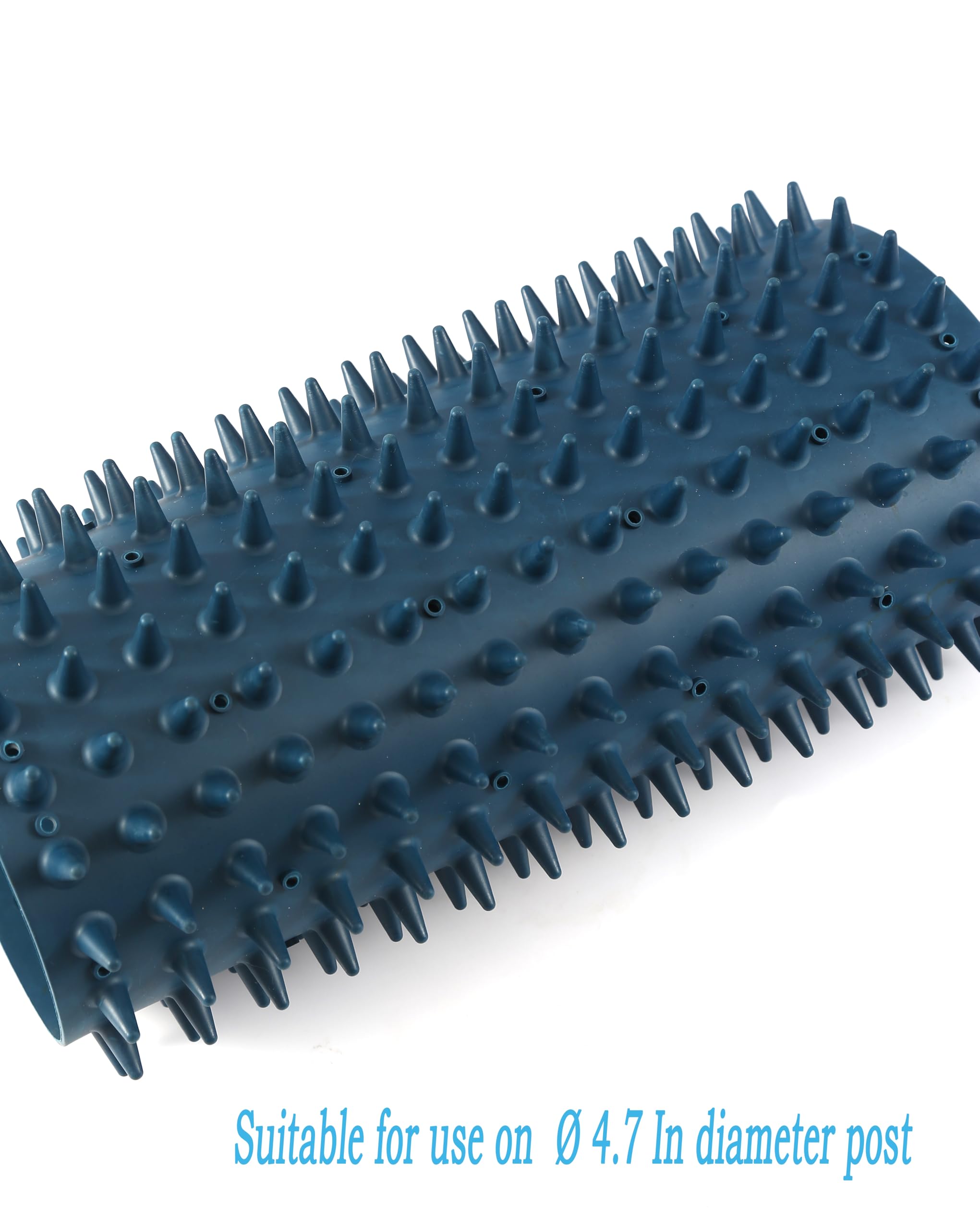 homcare Horse Scratching Post Pad 2-Pack, Blue Rubber Itch Relief Scratcher for Horses, Cows, Dogs, and Livestock
