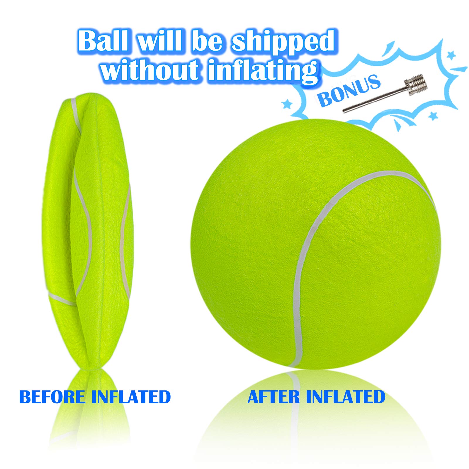 Banfeng Giant 9.5' Dog Tennis Ball Large Pet Toys Funny Outdoor Sports Ball With Inflating Needles For Small Medium Large Dog