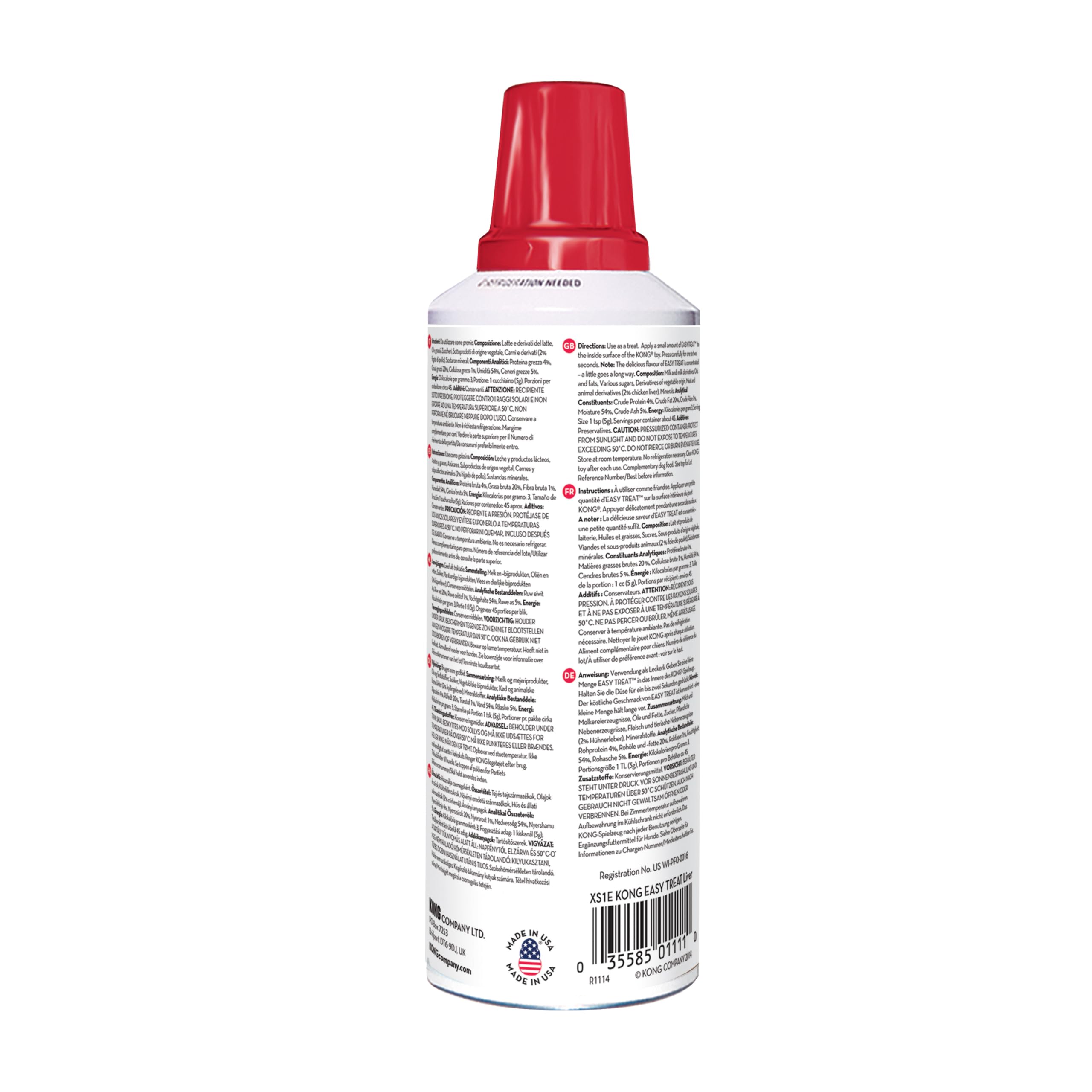 KONG - Easy Treat - Dog Treat Paste - Liver - 8 Ounce (Best Used Classic Rubber Toys)