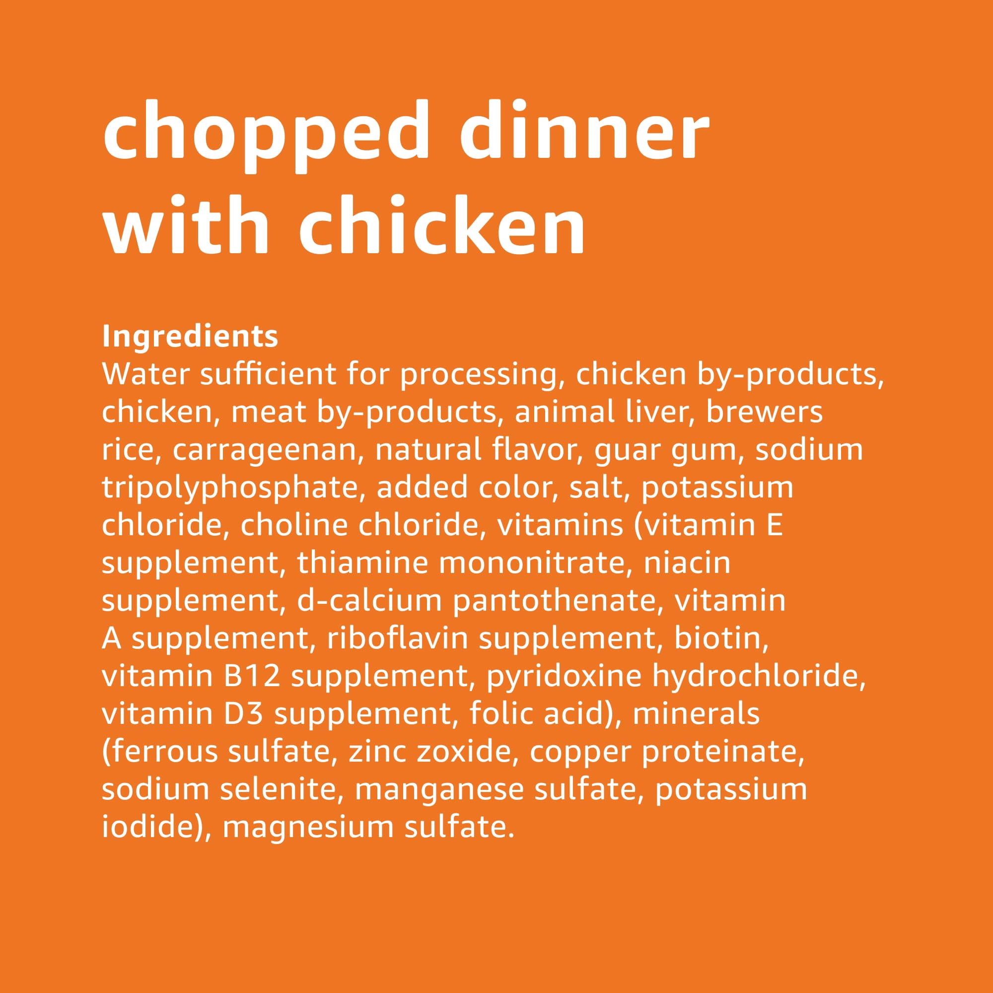 Amazon Basics Chopped Ground Dinner Wet Dog Food Variety Pack, Chicken and Rice Flavor and Chopped Dinner with Chicken, Made wit