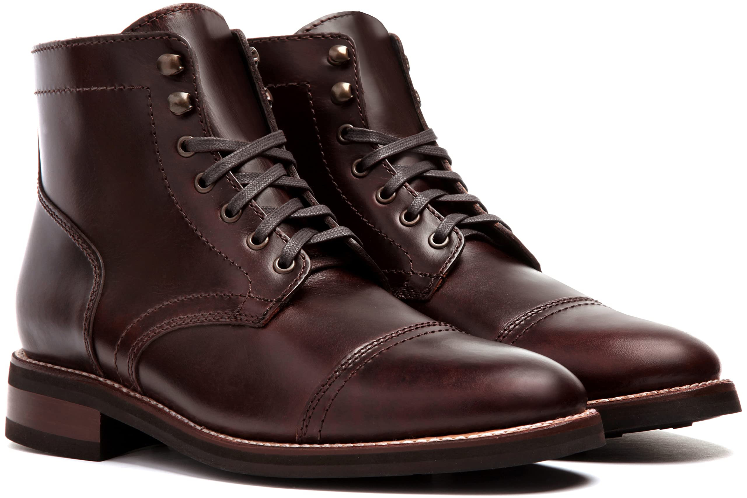 Thursday Boot Company Menas Captain Cap Toe Leather Boots, Brown, 95