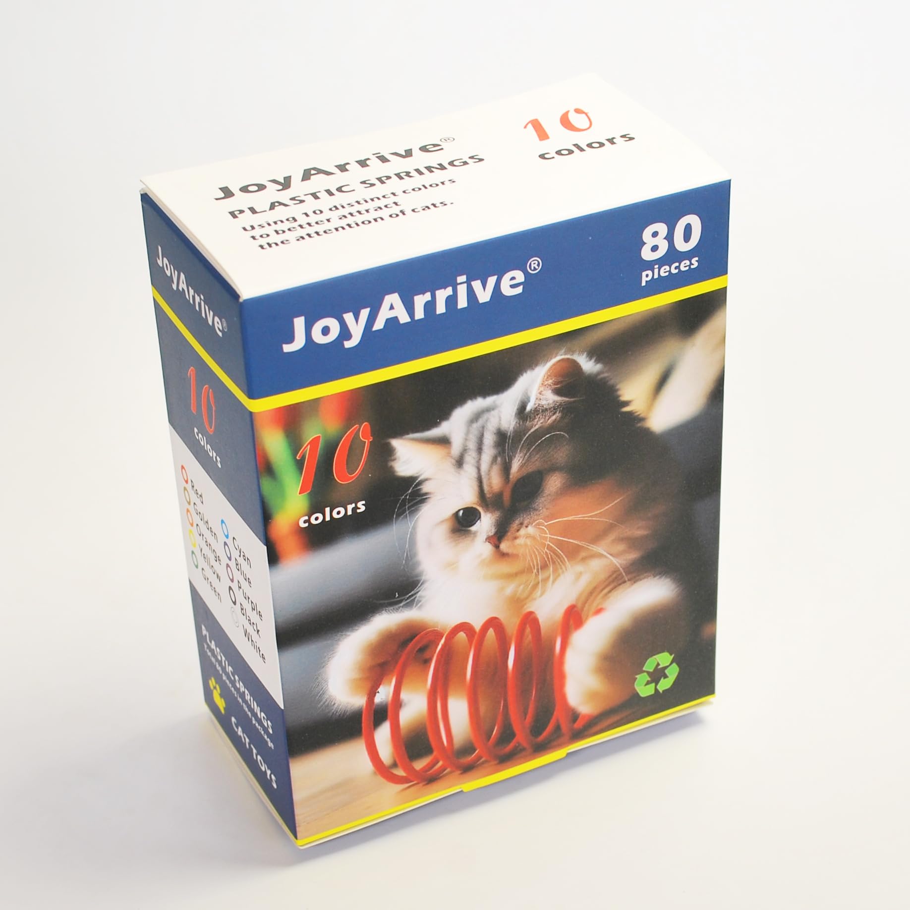 Joyarrive 24Pcs 6 Colors Box Stored Springs For Indoor Cats Playing, Interactive Kitten Spiral, Coil Toys, Cat Self-Play Toys, C