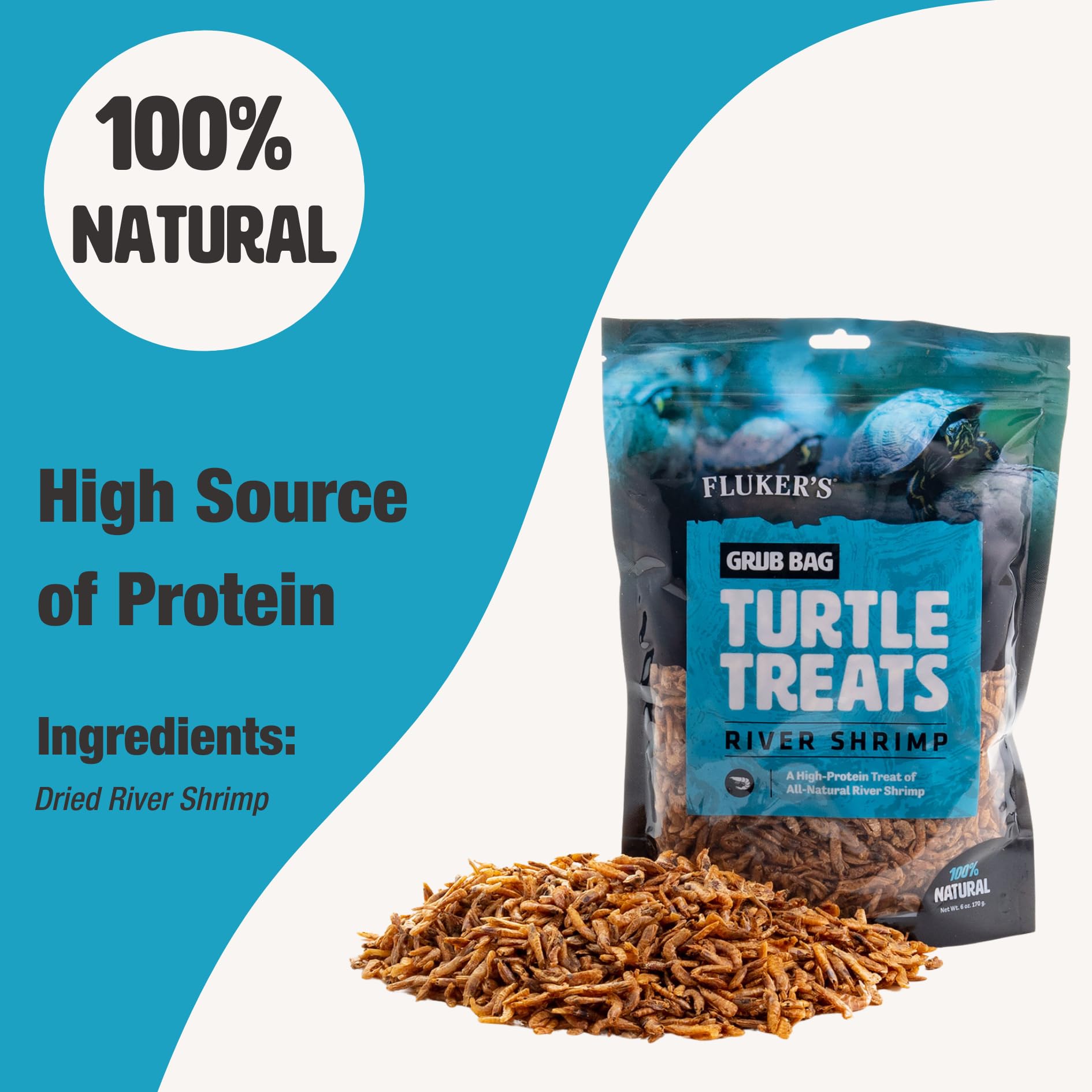 Flukers Grub Bag Turtle Treat River Shrimp