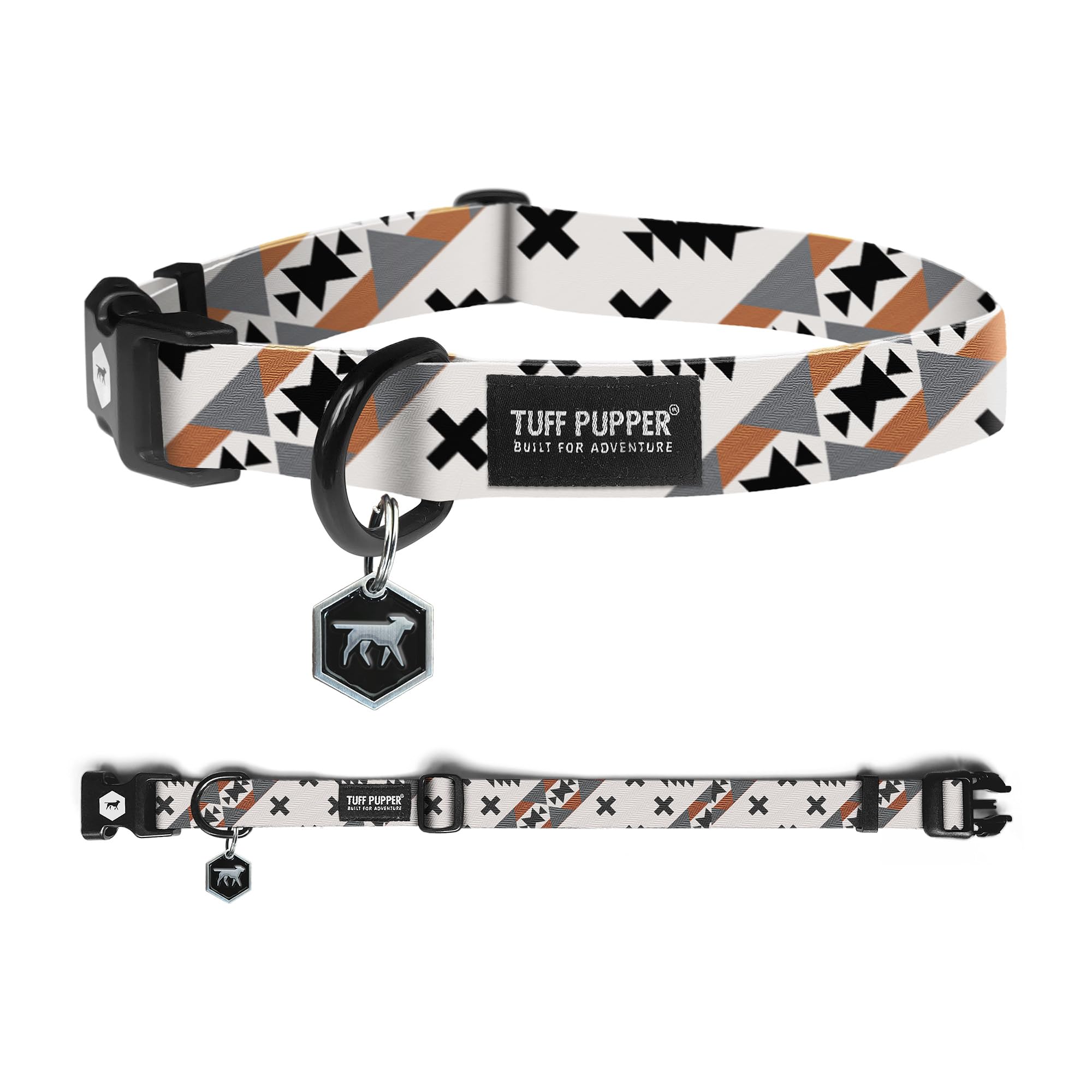 Tuff Pupper Premium Adjustable Dog Collar for Small Dogs, Stylish Pattern Collars Designed in USA, Quick Release Buckle, NativeP