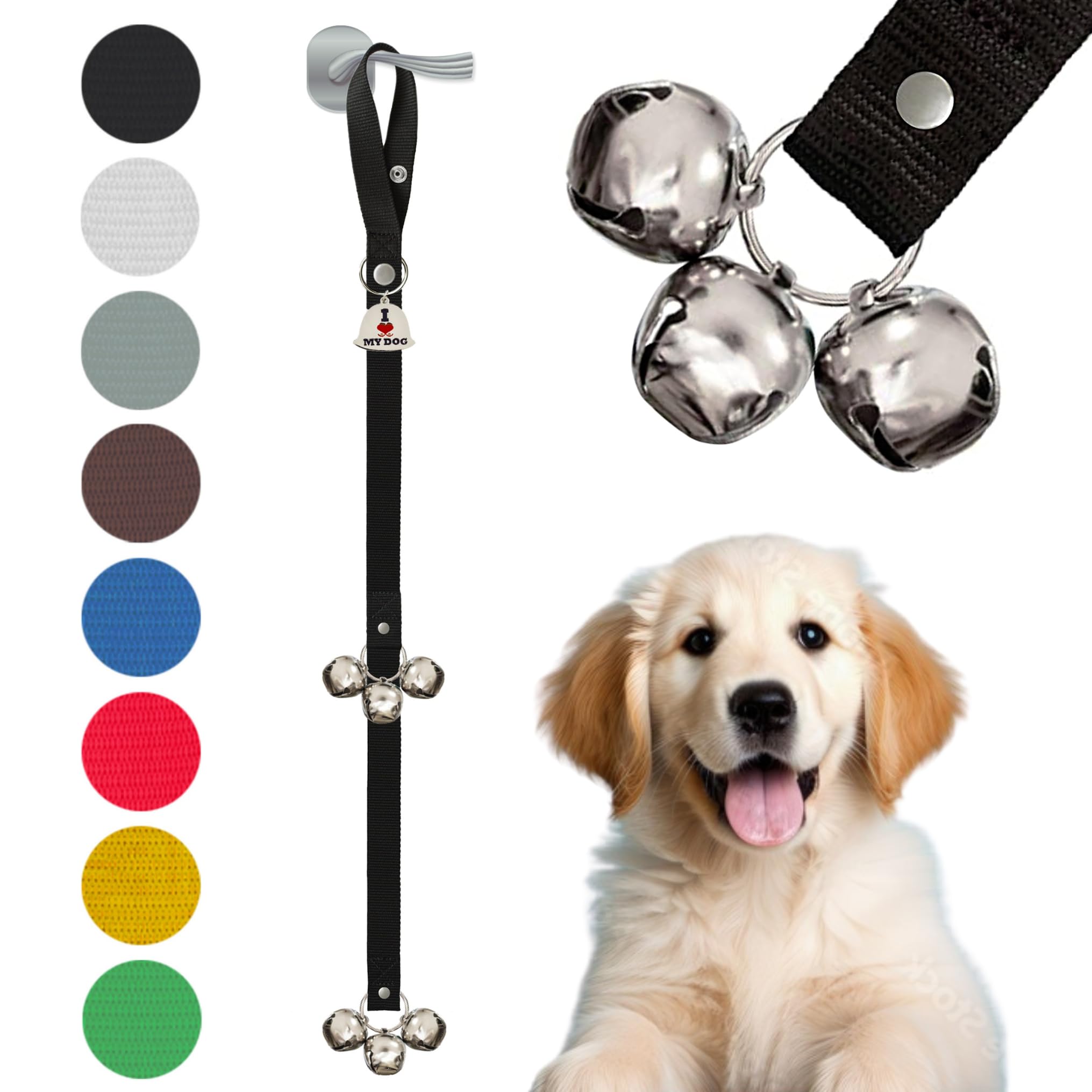 Caldwell'S Pet Supply Co. Dog Potty Bells, Dog Door Bell, Bells To Go Outside, Potty Training Bell, Dogs Doorbell, Dogs Potty Doorbell, Ring To Go Pee, All Breed Puppy Training Tool