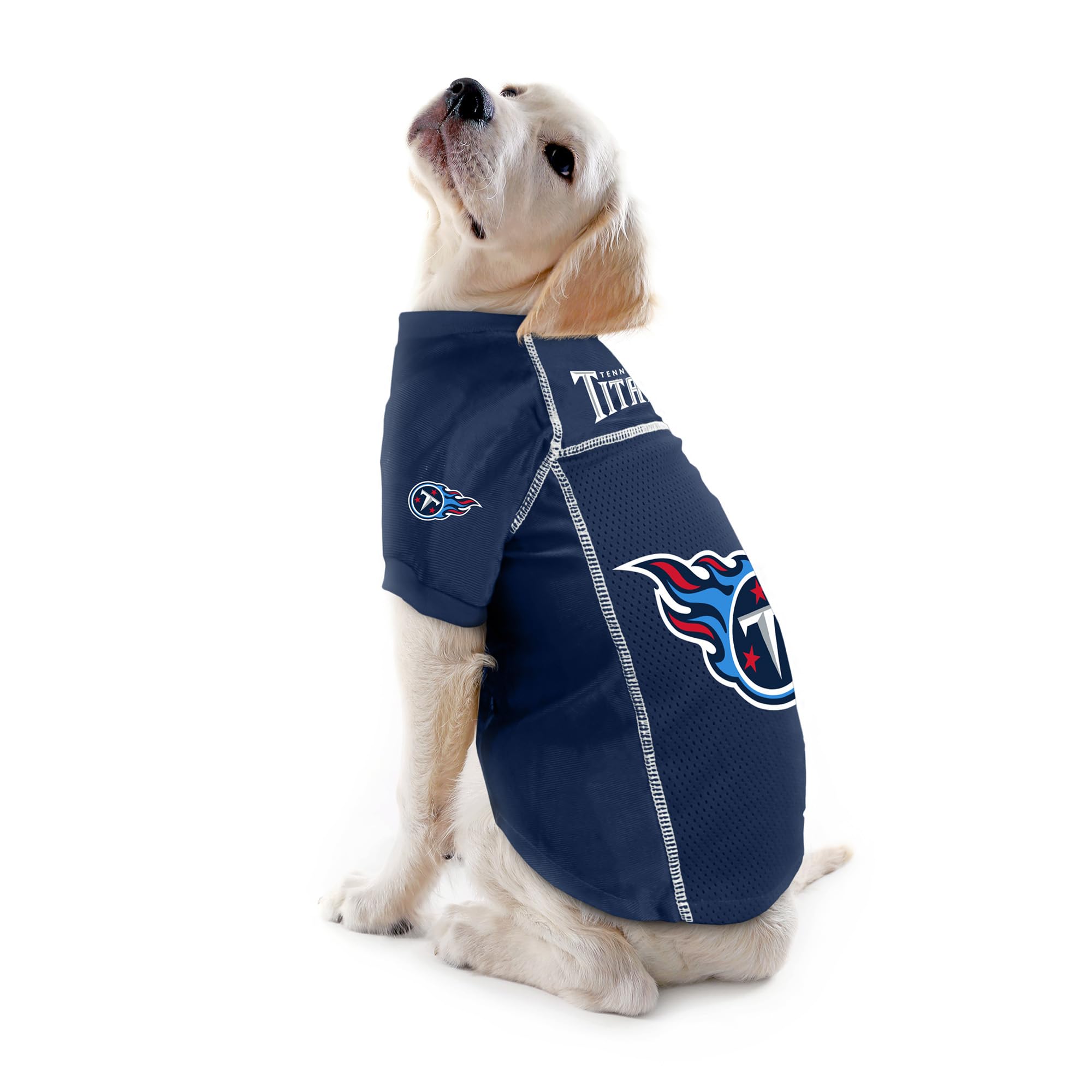 Littlearth Unisex-Adult Nfl Tennessee Titans Basic Pet Jersey, Team Color, X-Small, (320134-Titn-Xs)