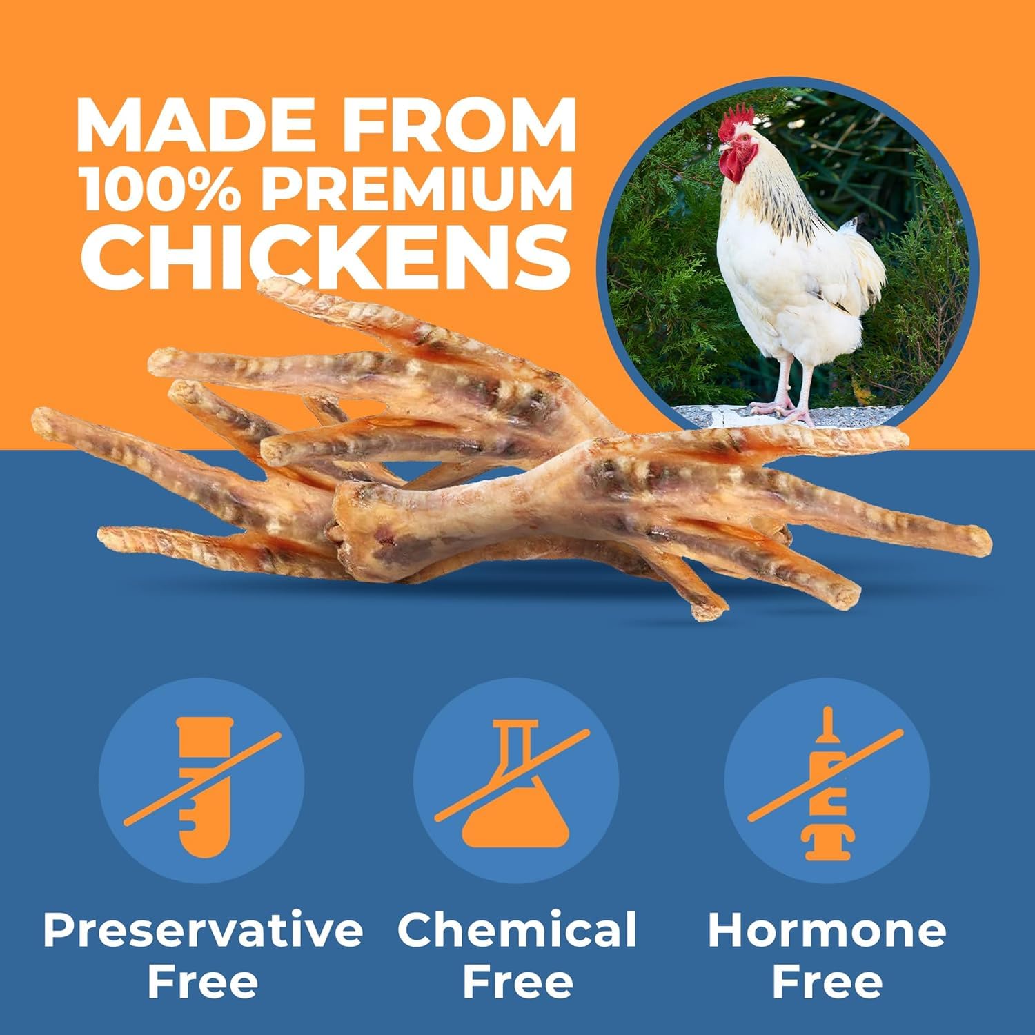 K9warehouse - Chicken Feet for Dogs - All Natural, Nutritious Dog Treat - Healthy, Dried, Dehydrated Chicken Feet Treats for Dog