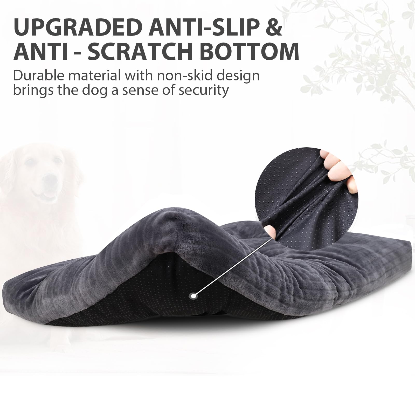 Dog Crate Bed Washable Dog Beds For Small Dogs Deluxe Thick Flannel Fluffy Comfy Kennel Pad Anti-Slip & Anti-Scratch Pet Sleepin