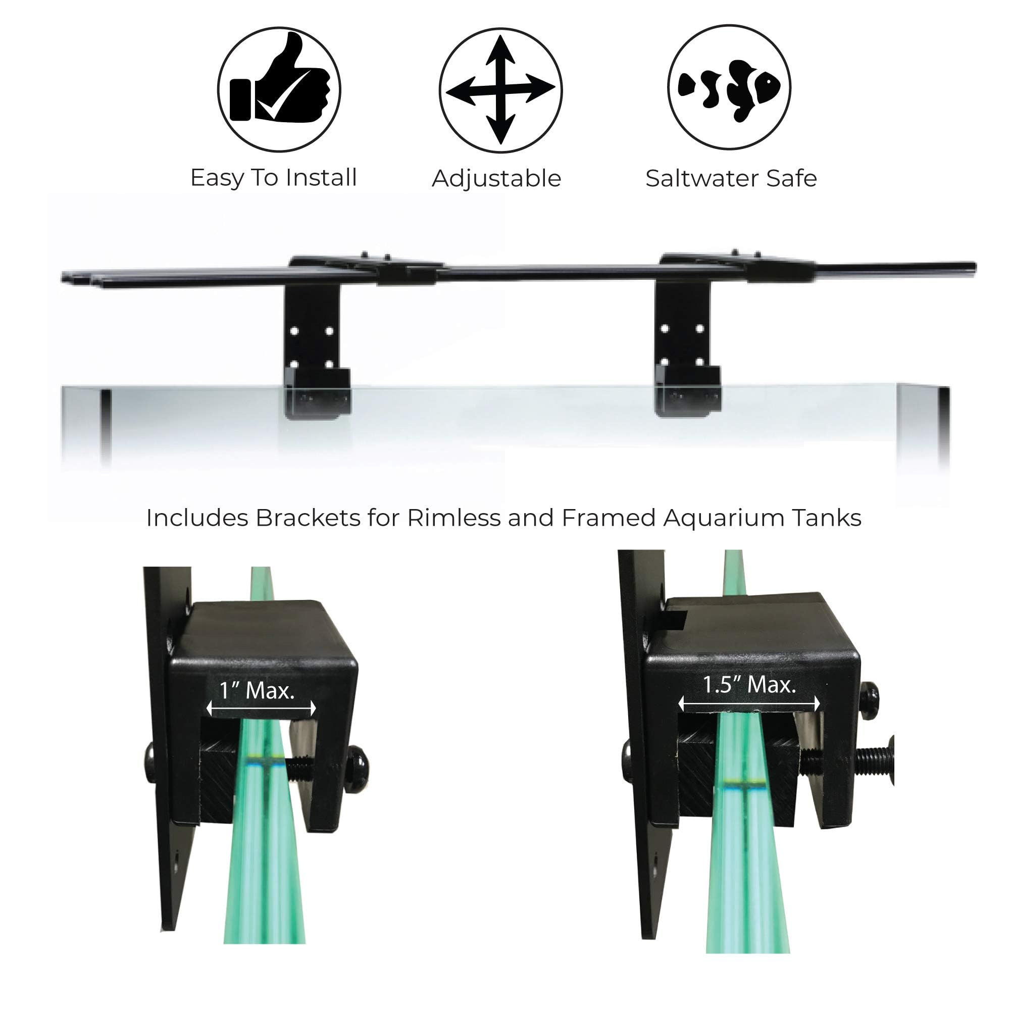 Current Usa Dual Adjustable Aquarium Light Arm Mount Kit