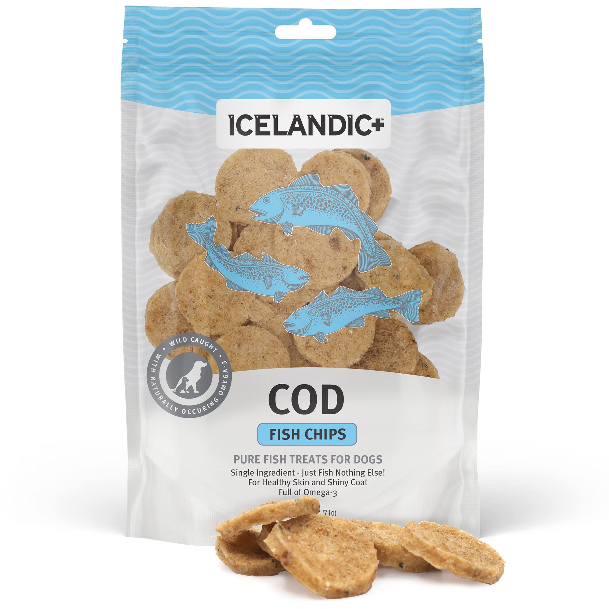 Icelandic+ Cod Fish Chips Dog Treat 2.5-oz Bag