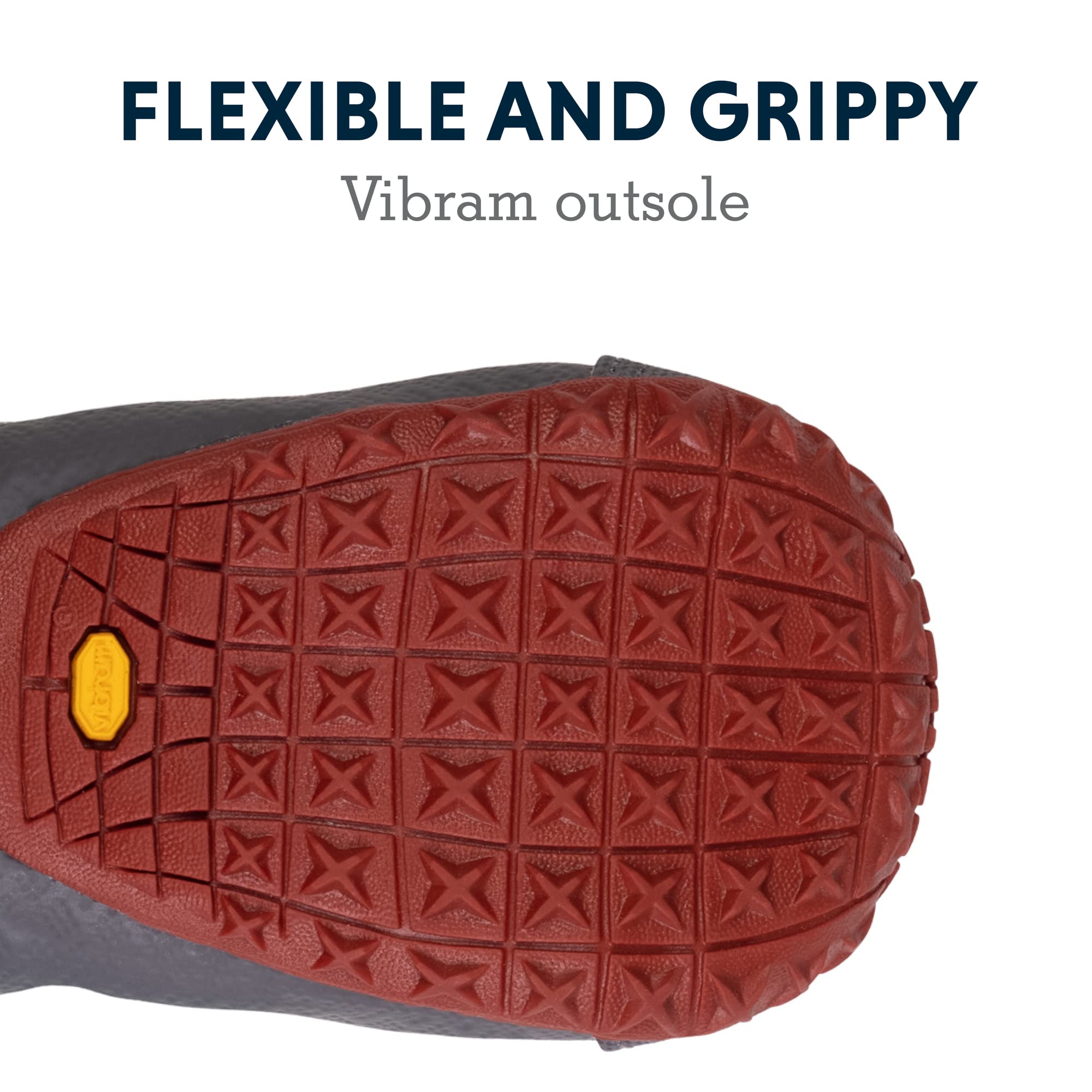 Ruffwear, Grip Trex Dog Boots, Outdoor Booties With Rubber Soles For Hiking And Running, Red Sumac, 2.00''