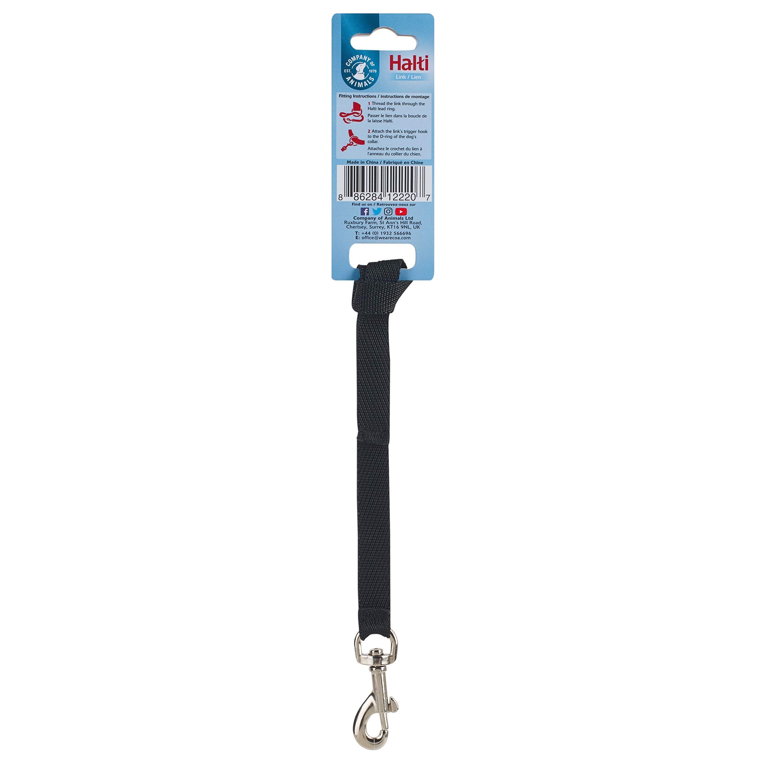 Halti Link One Size Fits All, Perfect To Use On Headcollar And Optifit Headcollar, Dog Harness To Collar Safety Link Strap, Easy To Use, Professional Training Aid For Dogs