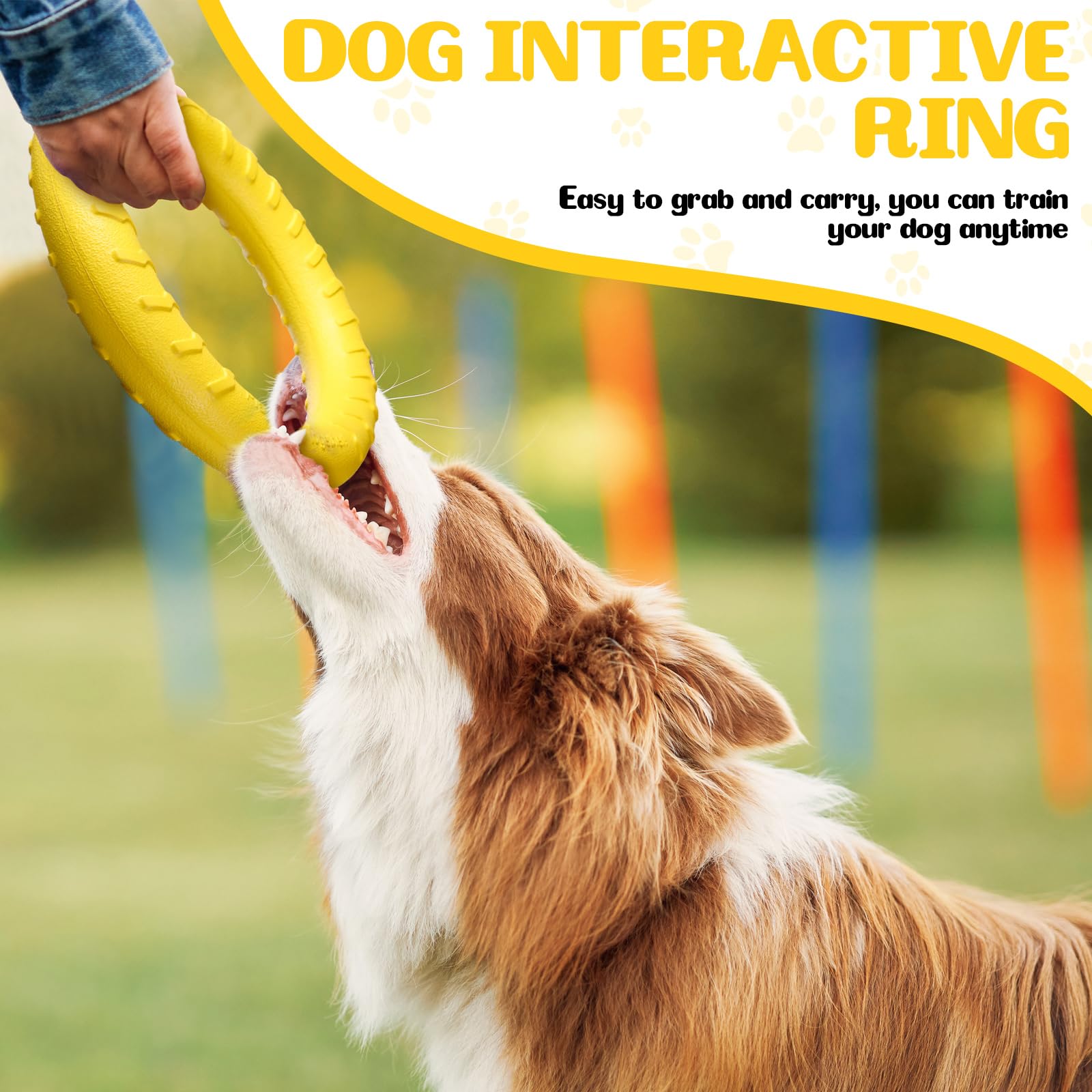 Jenaai 4 Pack Dog Toy Dog Training Ring For Outdoor Aggressive Durable Pet Chewers Fetch Toys Flying Disc Floating Puppy Ring Fo