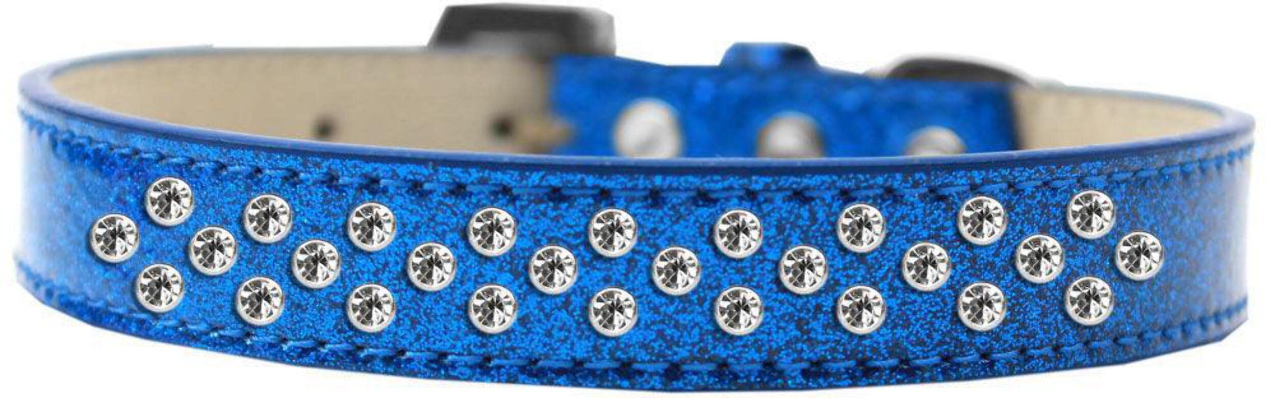Mirage Pet Products Sprinkles Ice Cream Dog Collar with Clear Crystals, Size 16, Gold