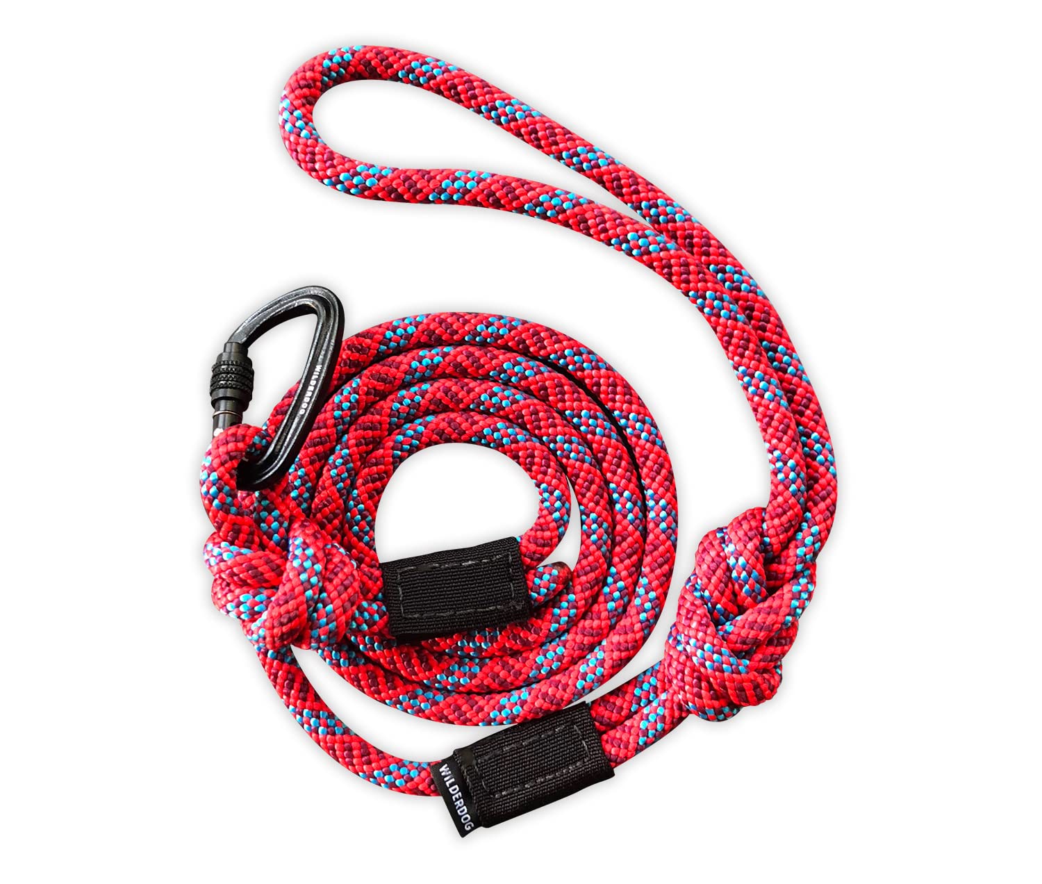 Wilderdog Small Carabiner Climbing Rope Dog Leash For Small & Medium Dogs - 5Ft - Maple - 1Ct