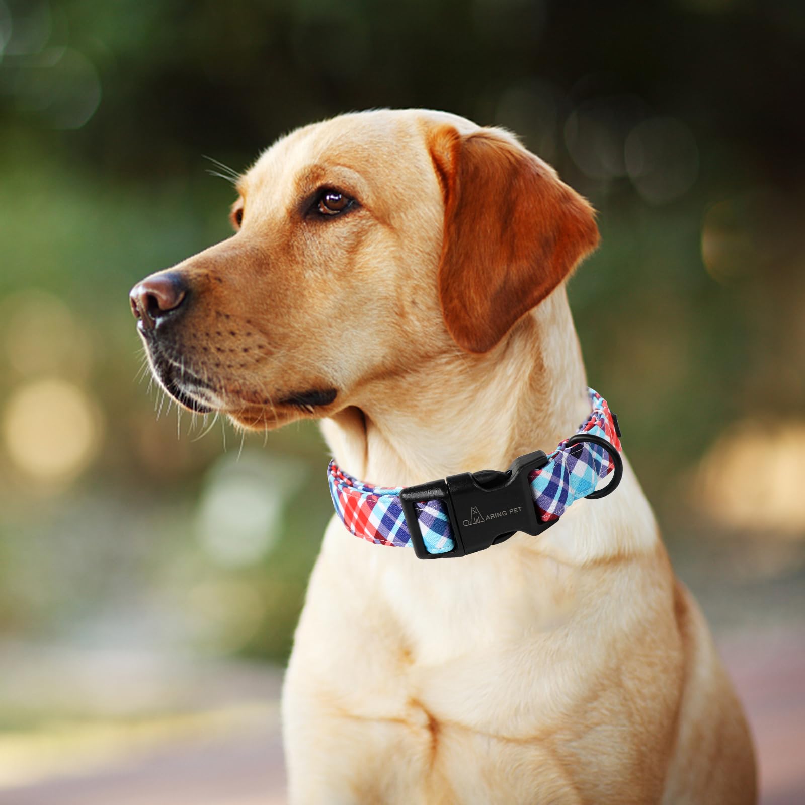 Aring Pet Plaid Dog Collar-Cute Dog Collar For Small Dogs, Adjustable Cotton Pet Collars Puppy Collar For Small Medium Large Boy