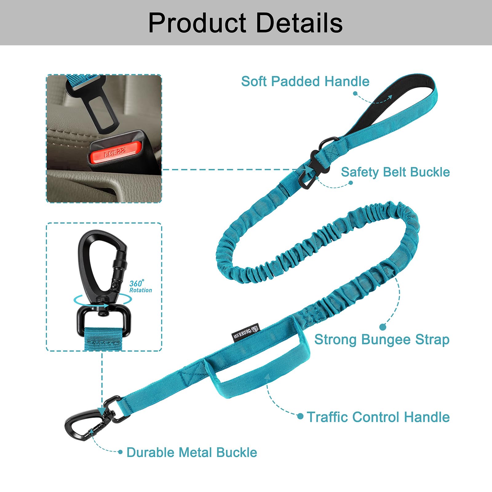 Oebeesa Tactical Dog Collar Adjustable Nylon Dog Collars: - K9 Dog Collars With Handle And Heavy Duty Metal Buckle For Medium La