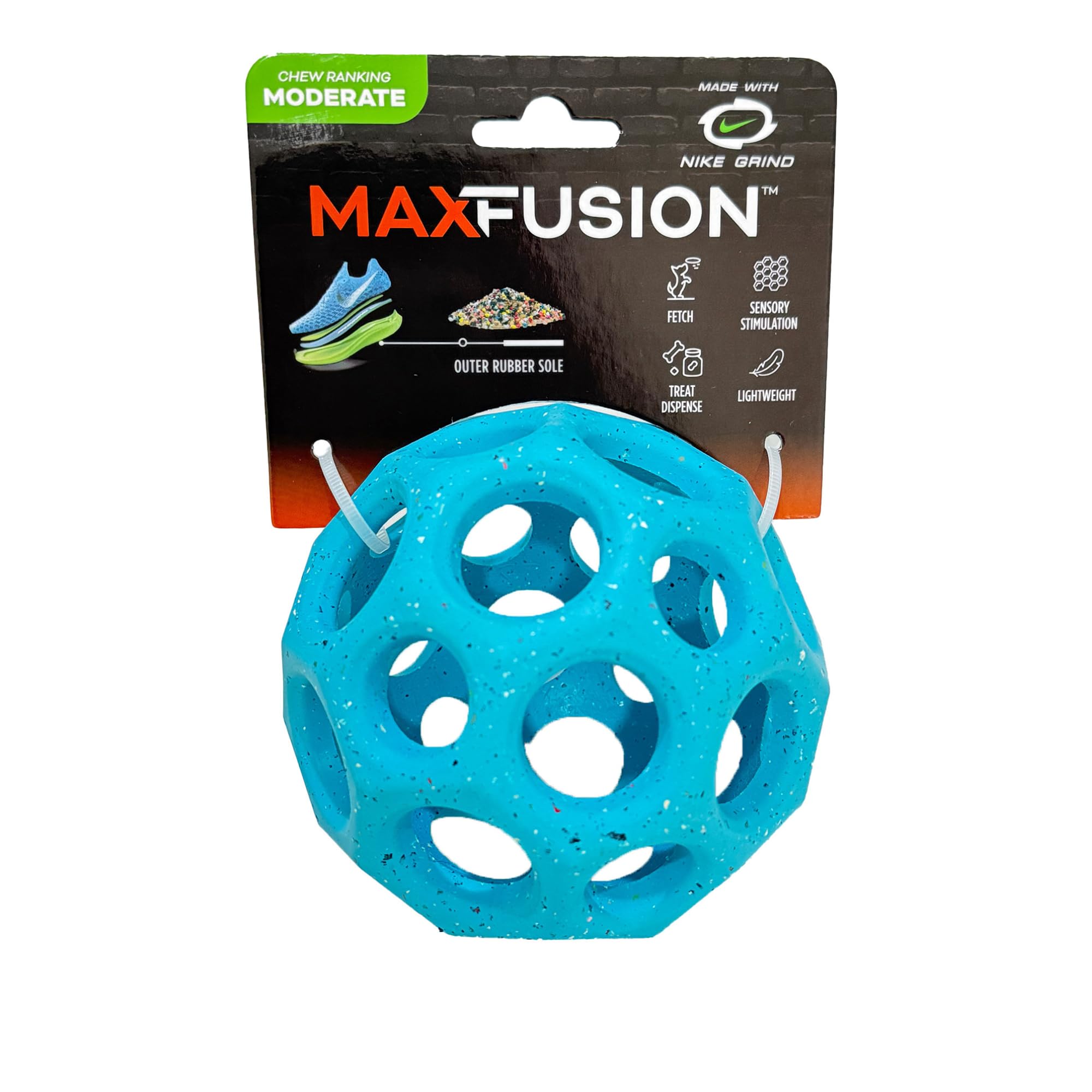 Max Fusion With Nike Grind, Arlee Helix Dog Toy, Chew Toy For Play, Fetch, Tug, L