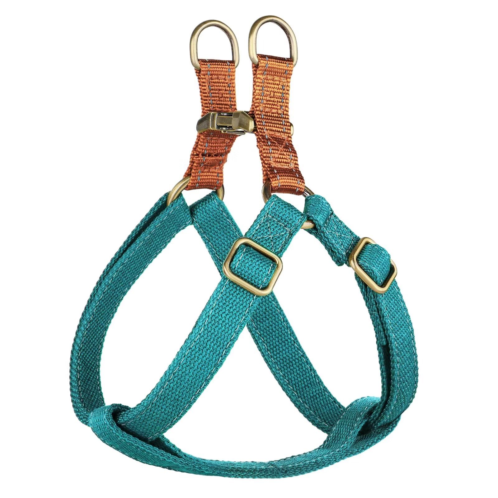 Didog Step In Dog Harness With Metal Buckles, Freedom Nylon Dog Halter Vests For Medium Dogs Easy Walking Training(M:Chest 19-28
