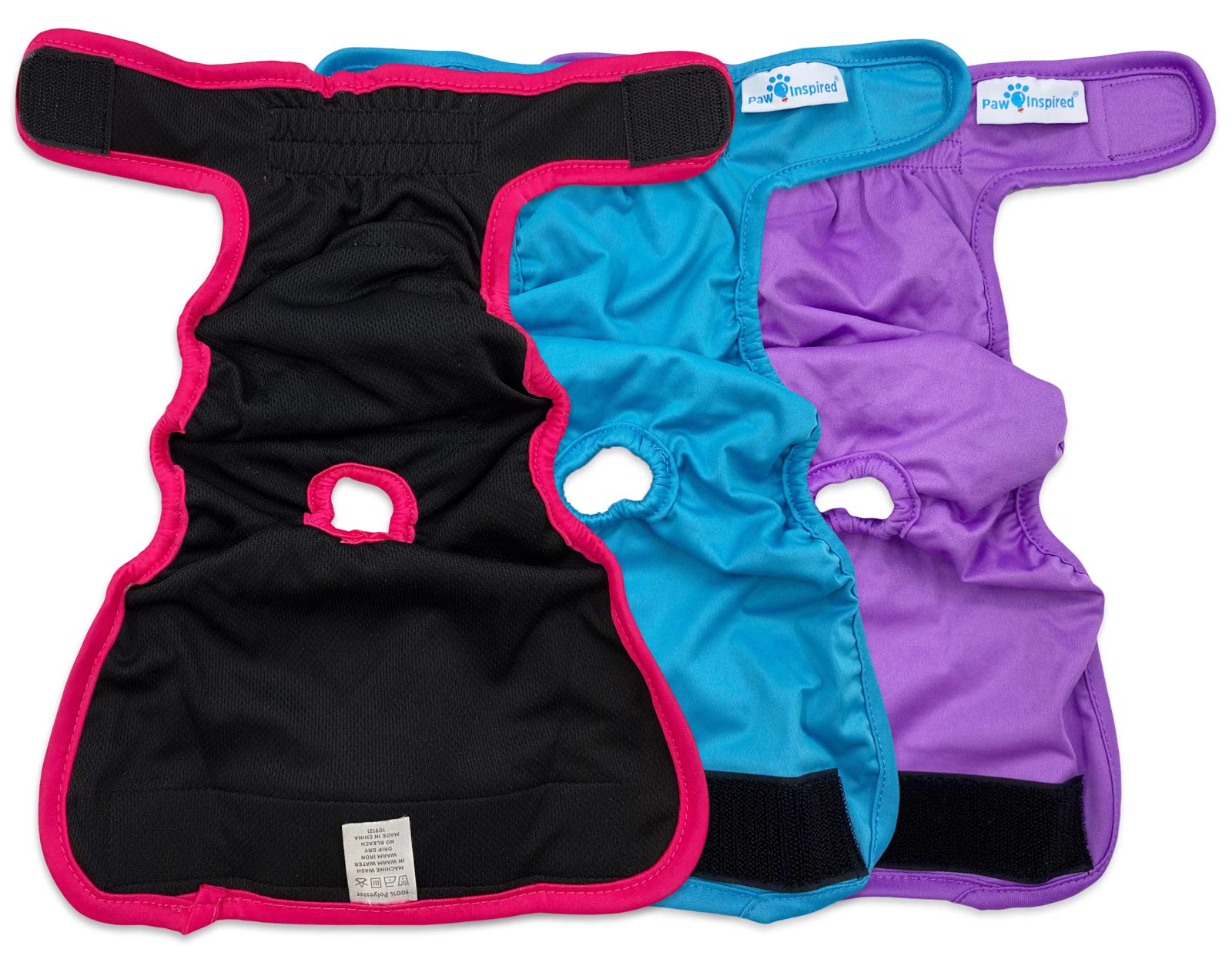Paw Inspired Washable Dog Diapers | Reusable Dog Diapers | Female Dog Diapers | Absorbent Dog Diapers | Doggie Diaper | 3 Pc | M