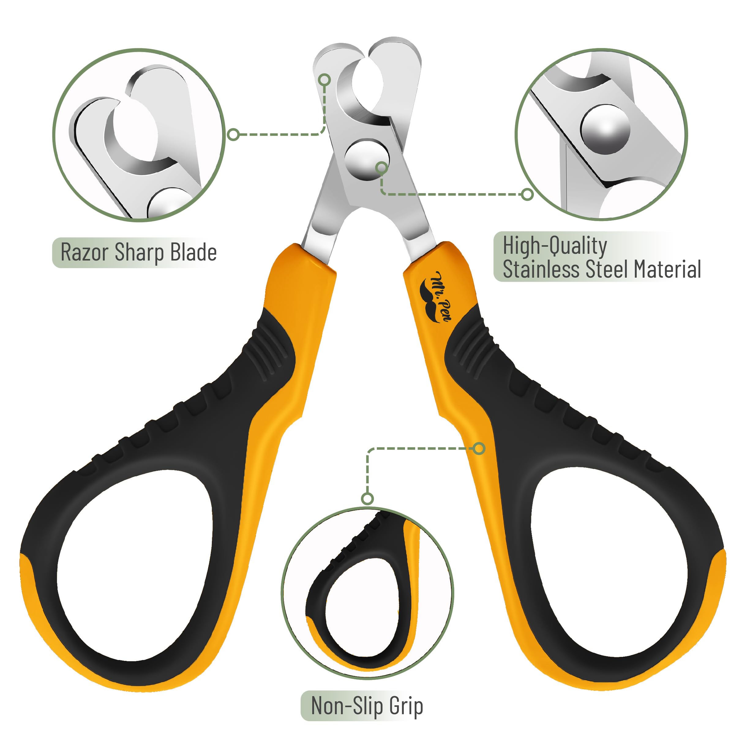 Mr. Pen- Cat Nail Clipper, Cat Nail Trimmer, Cat Nail Clippers, Cat Claw Clippers, Cat Clippers For Nails, Pet Nail Clippers, Kitten Nail Clipper Small Dog Nail Clipper, Cat Claw Trimmer, Orange/Black