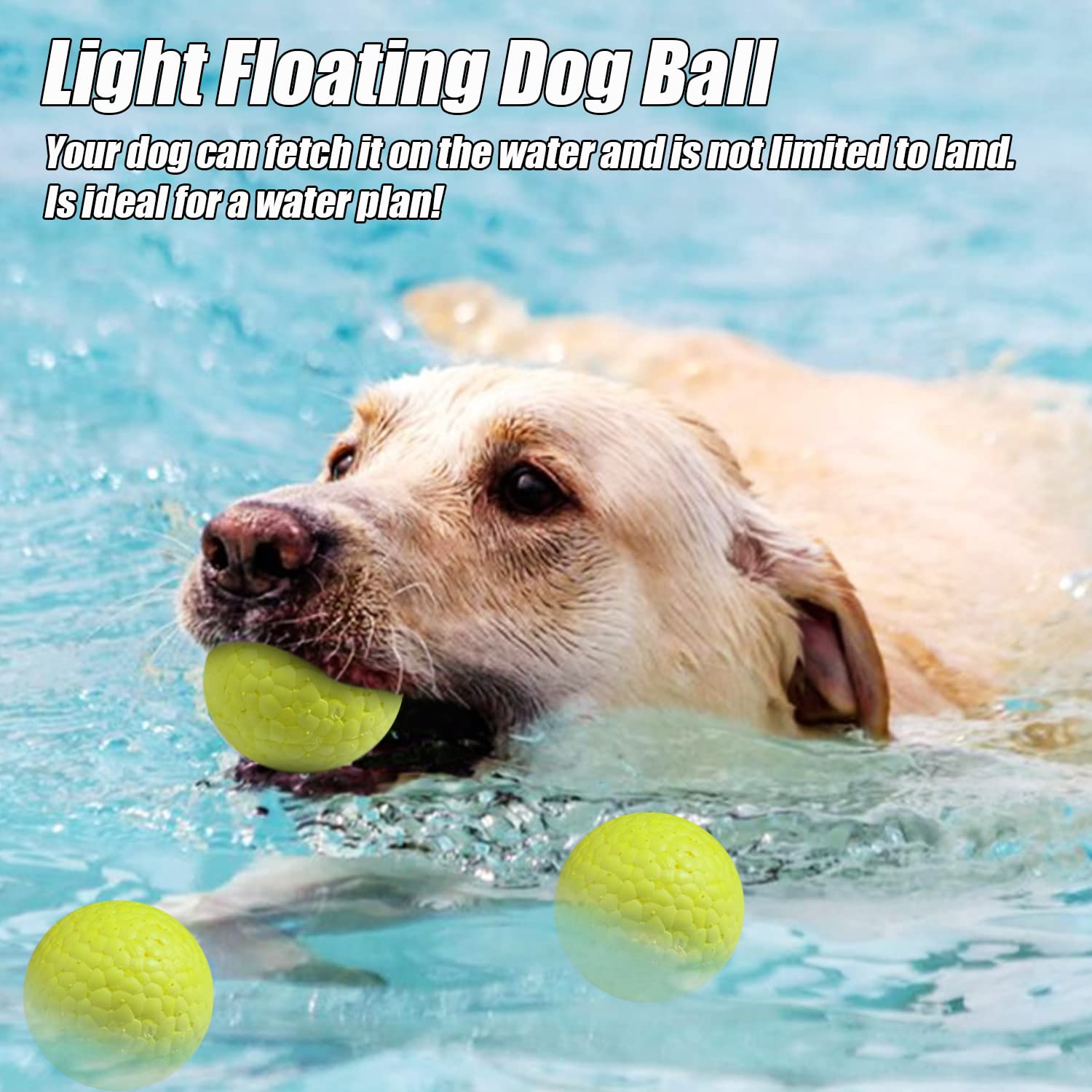 DLDER Dog Balls Toys for Aggressive Chewers,Fetch Balls for Large Dogs Indestructible,Durable Floating Lightweight Bouncy Balls